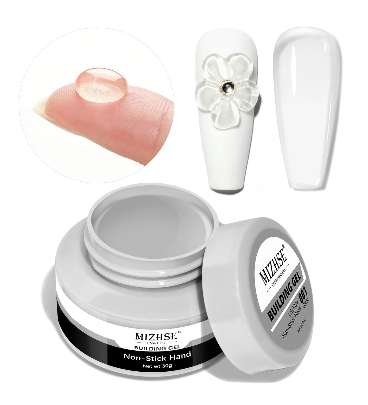 MIZHSE 30g Clear Builder Nail Gel For Nails Non-stick-hand Builder Gel Solid Nail Sculpture Gel Extension Strengthening Nail Decoration UV/LED Quick Extension BZSYCJ001-30g - Buy Online on GoSupps.com
