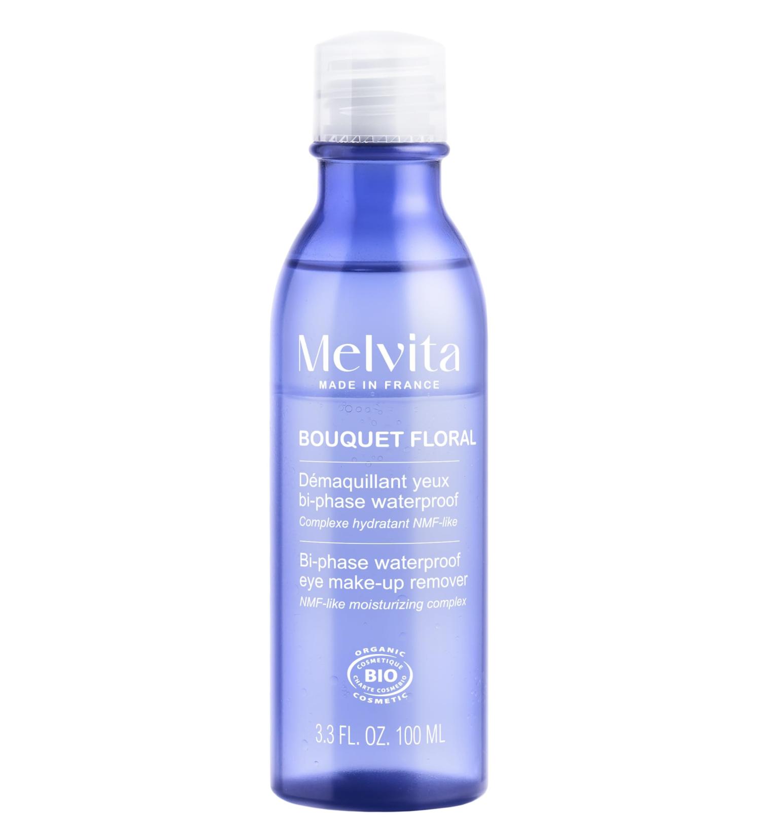 Melvita - D maquillant Yeux Bi-Phase Waterproof - Bouquet Floral - Eaux Florales d'Oranger et Rose Th Vert - Yeux Sensibles - 200 ml - Buy Online on GoSupps.com