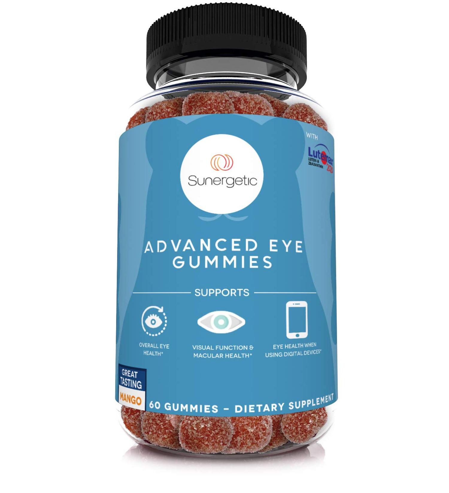 Premium Lutein and Zeaxanthin Eye Support Gummies for Adults - Clinically Studied Lutemax 2020-60 Formula for Vision, Macular Health and Overall Eye Health - Buy Online on GoSupps.com