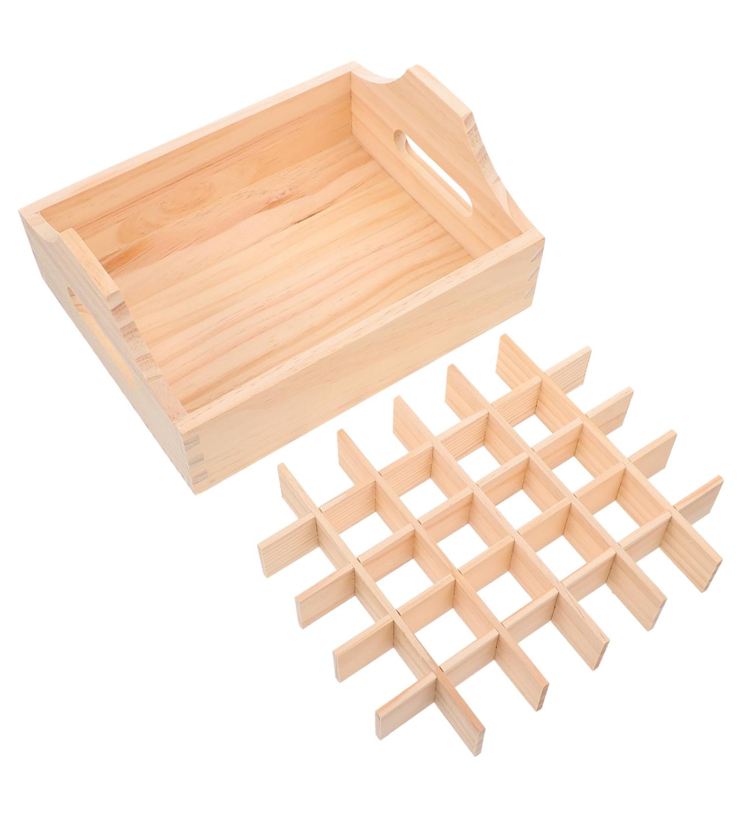 Healeved Essential Oils Storage Box - Wooden Dispenser & Presentation Stand for Travel | Premium Quality Massivwood Container - Buy Online on GoSupps.com