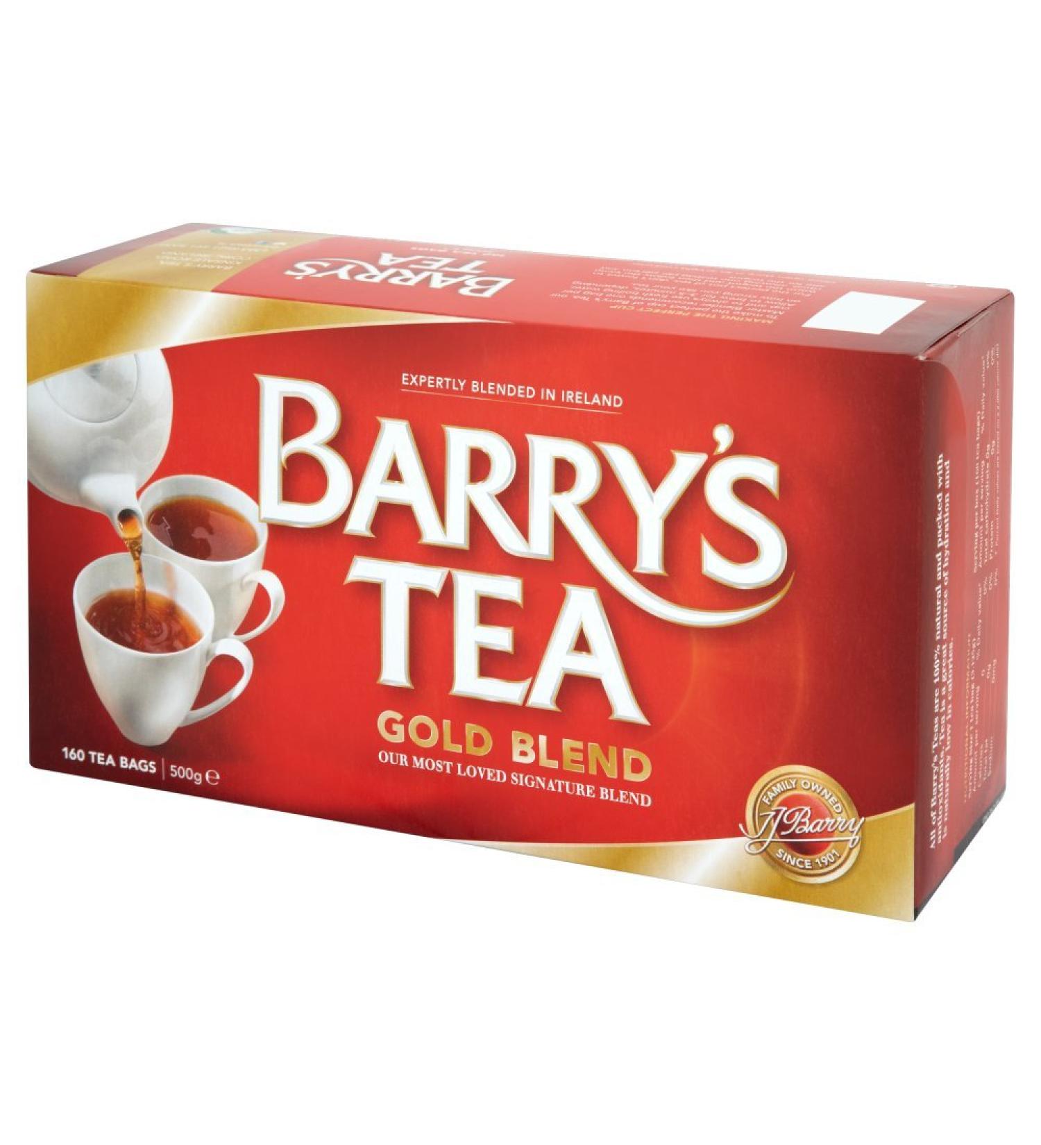 Barrys Gold Blend 160s Pack of 2 tea bags 500g from Ireland.