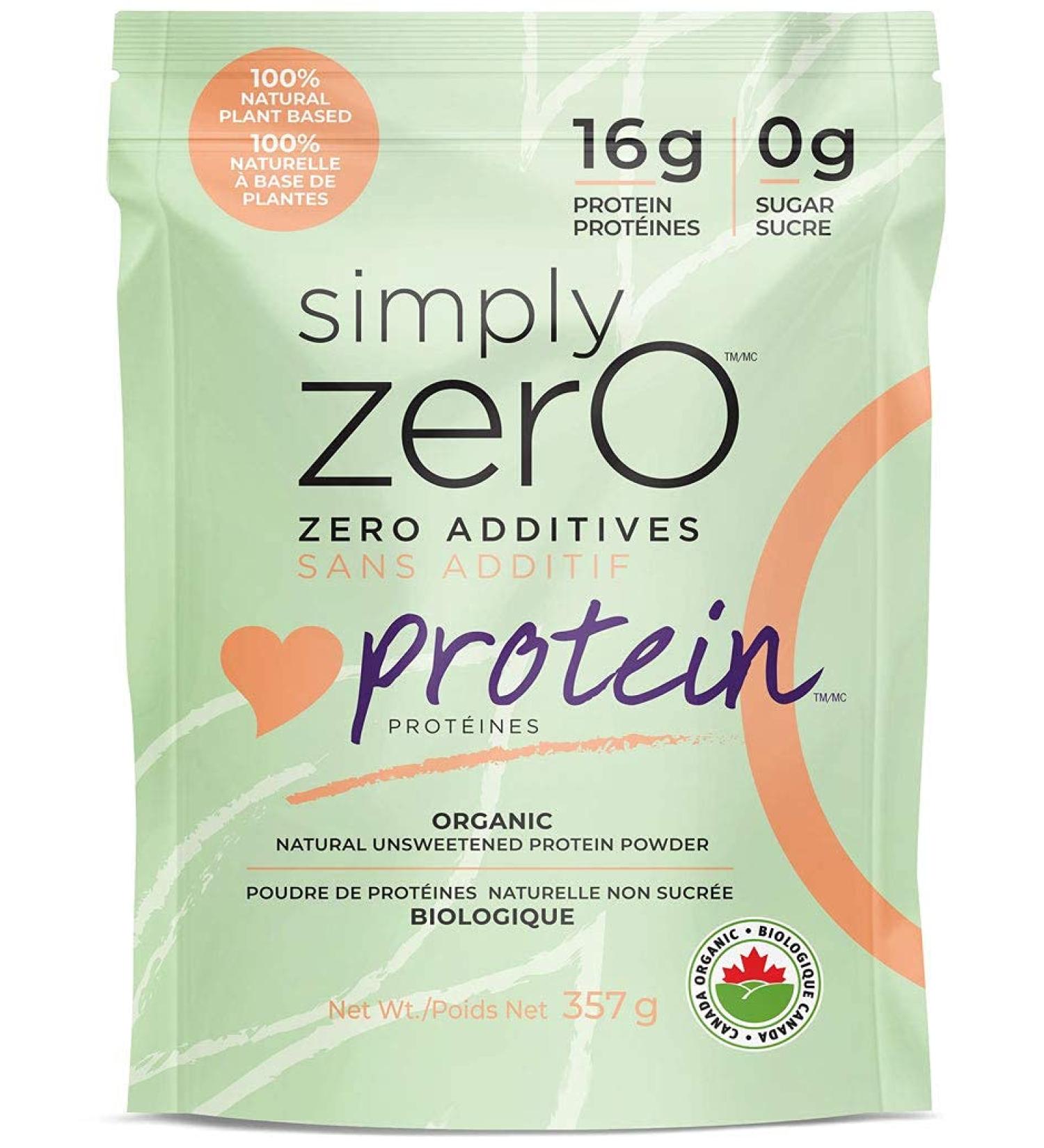 Simply Zero Organic Protein Powder - Premium Plant Based Unsweetened Pea Protein Powder Zero Preservatives Zero Additives Zero Sugar Zero Emulsifier Zero Gum Base No Sweeteners Non Soy Vegan Non GMO - Made In Canada  - Buy Online on GoSupps.com