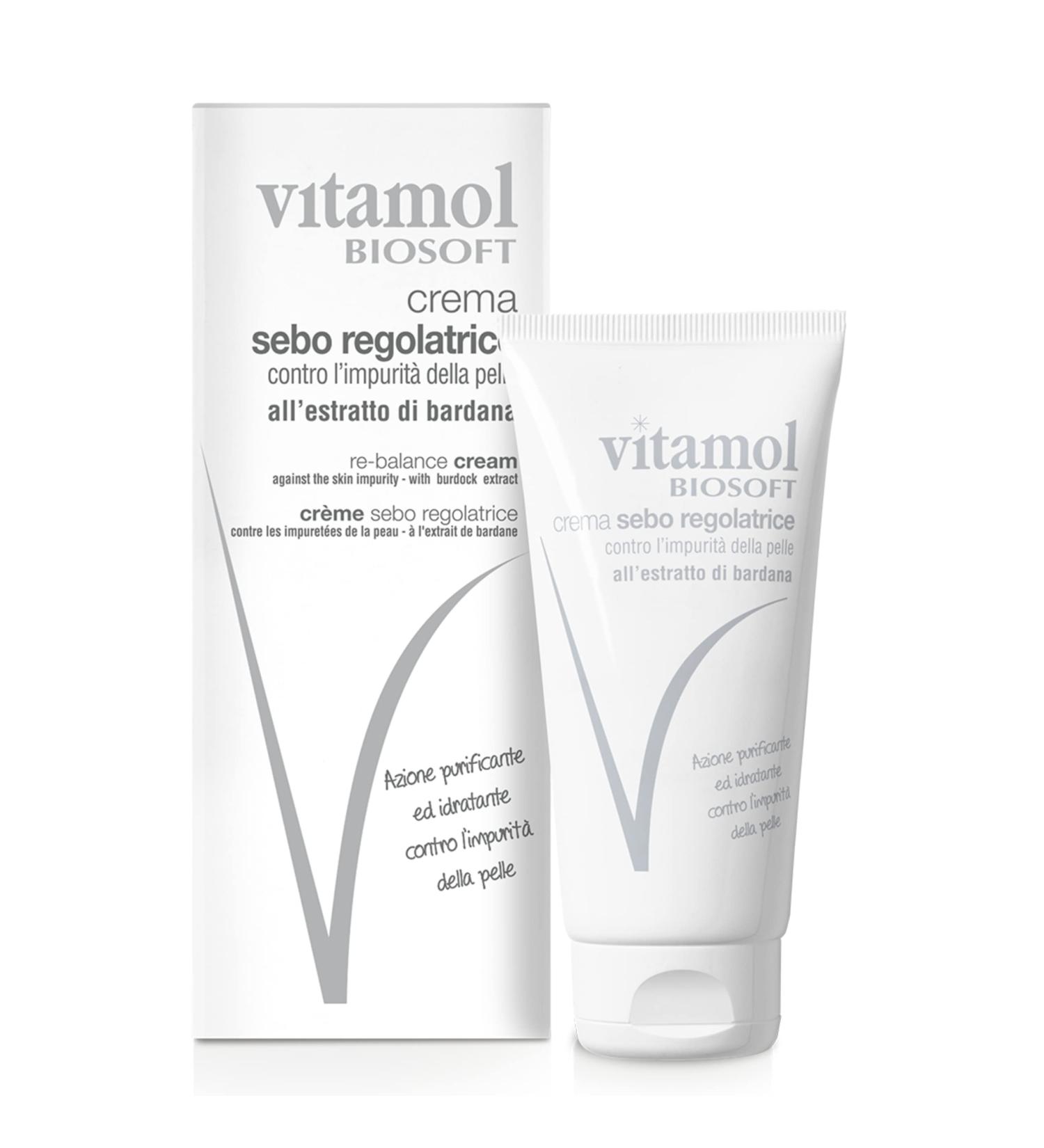 Vitamol Biosoft Sebum Regulating Cream against skin impurities acne pimples and blackheads - 40 ml - Buy Online on GoSupps.com