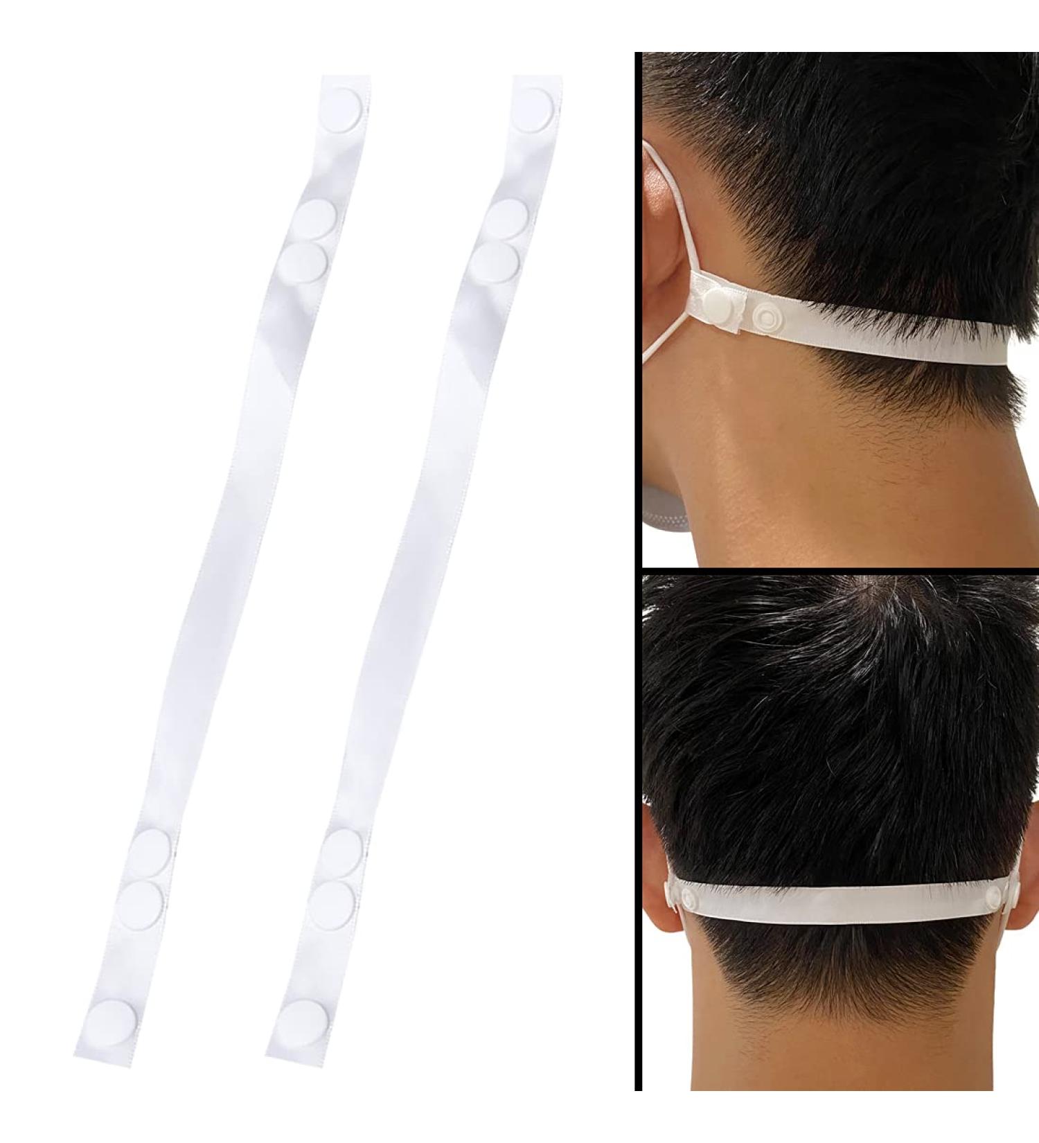 Adjustable Masking Hook & Mask Chain Lanyard Extender - Anti-Slip Ear Support for Kids & Adults - Breakaway Mask Holder Strap Hanger (White) - Buy Online on GoSupps.com