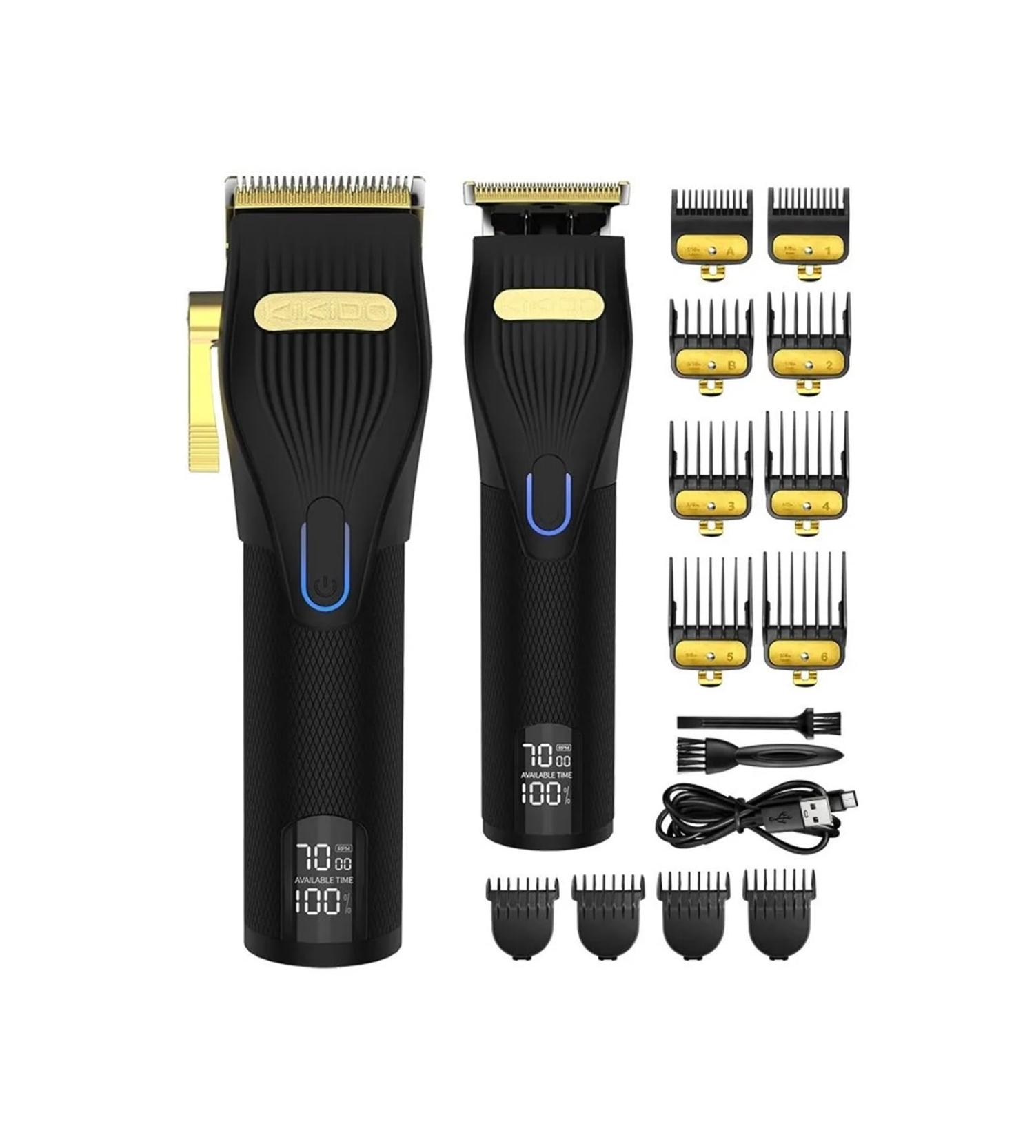 Buy Razors & Hair Clippers - Ceramic T-Blade Cordless Haircut Set with 12 Guide Combs | Rechargeable 2000mAh/1200mAh - International Shipping Available - Buy Online on GoSupps.com