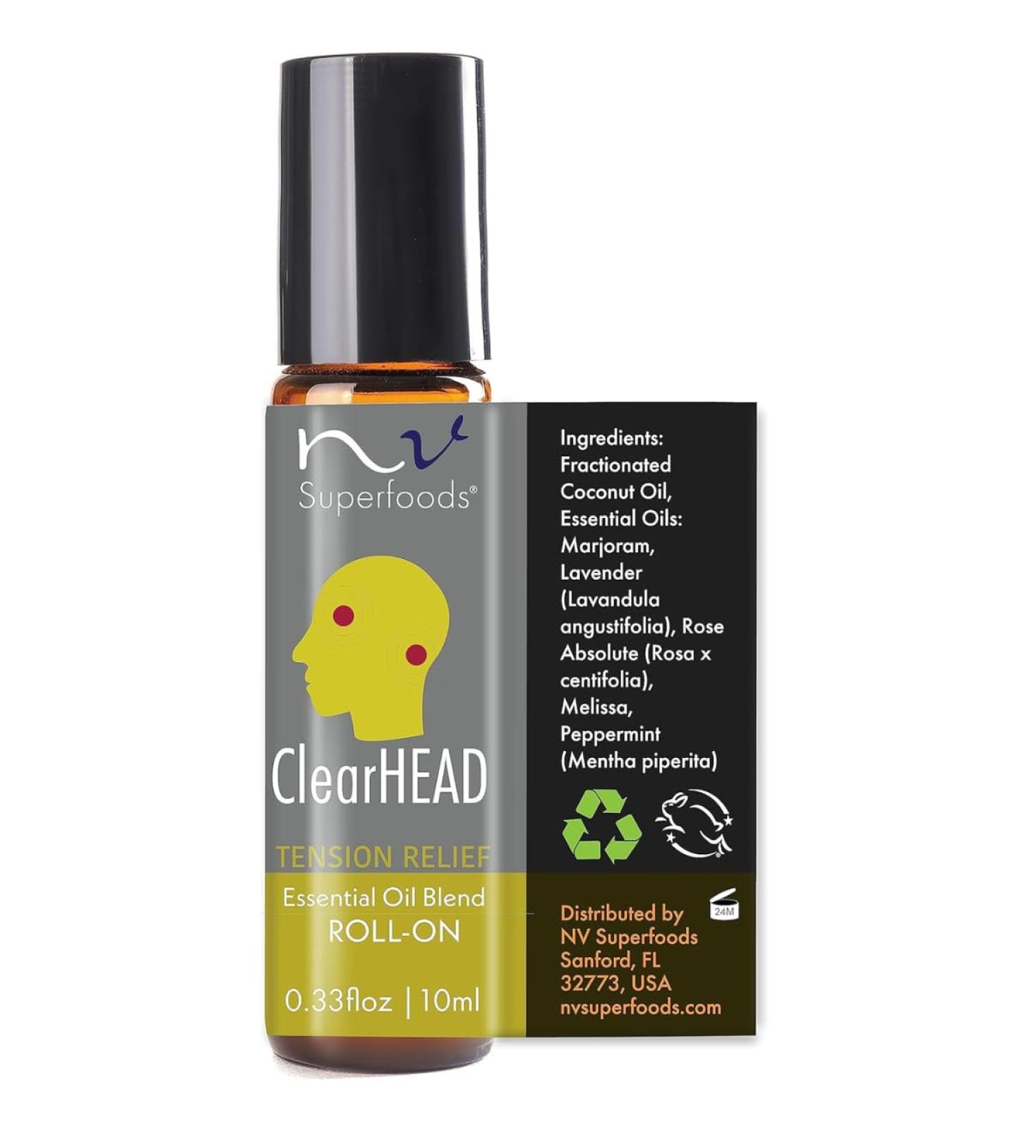 CLEARHEAD - Essential Oil Roll-On - 10 ml 100% Pure Therapeutic Grade Aromatherapy Oil for Self-Care ClearHEAD 1 Fl Oz (Pack of 1) - Buy Online on GoSupps.com