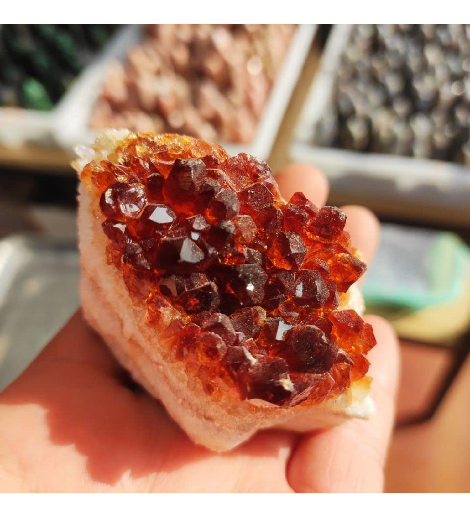 1pc Natural Raw Citrine Quartz Geode Yellow Crystal Cluster Crystals Rough Specimen Stone Crafts Home Decor JIZTGEDM (Size : 50-120g) - Buy Online on GoSupps.com