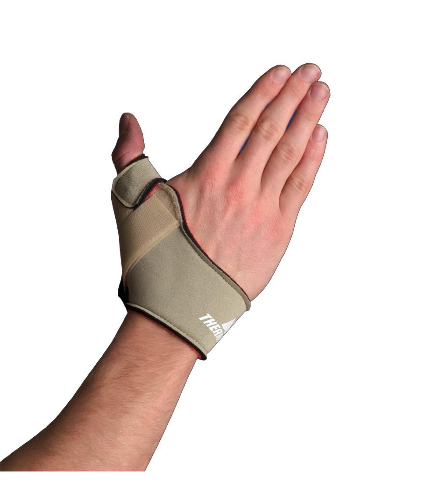 Thermoskin Flexible Thumb Splint - Right Medium Size Beige | Molds to Wrist & Thumb - Best Support & Comfort - Buy Online on GoSupps.com