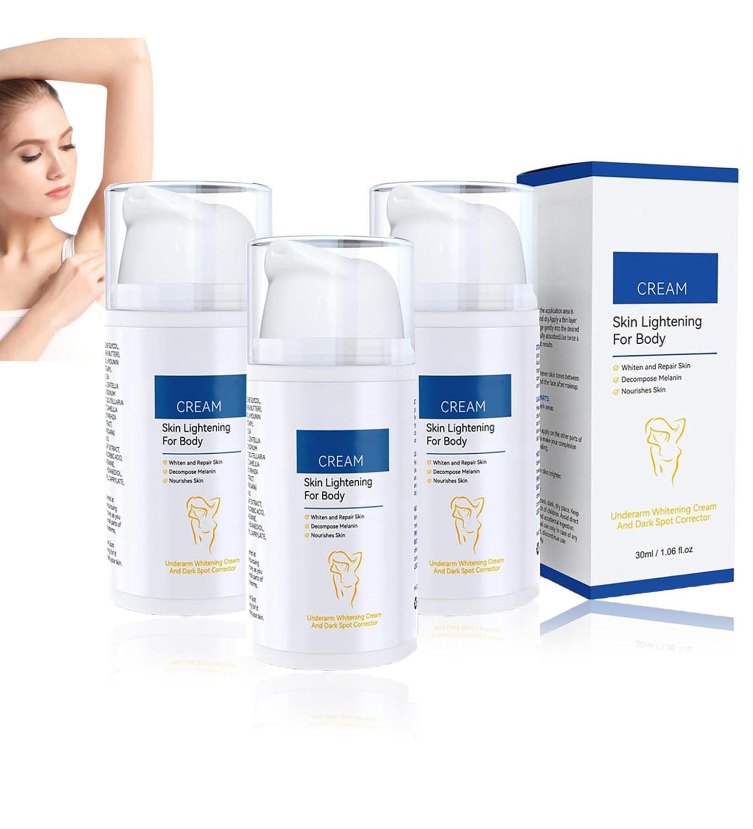 Whitening Cream for Sensitive Areas Skin Lightening Cream Brightening Cream for Intimate Areas Removes Brown Spots with Vitamin C for Armpits Knees (3) - Buy Online on GoSupps.com