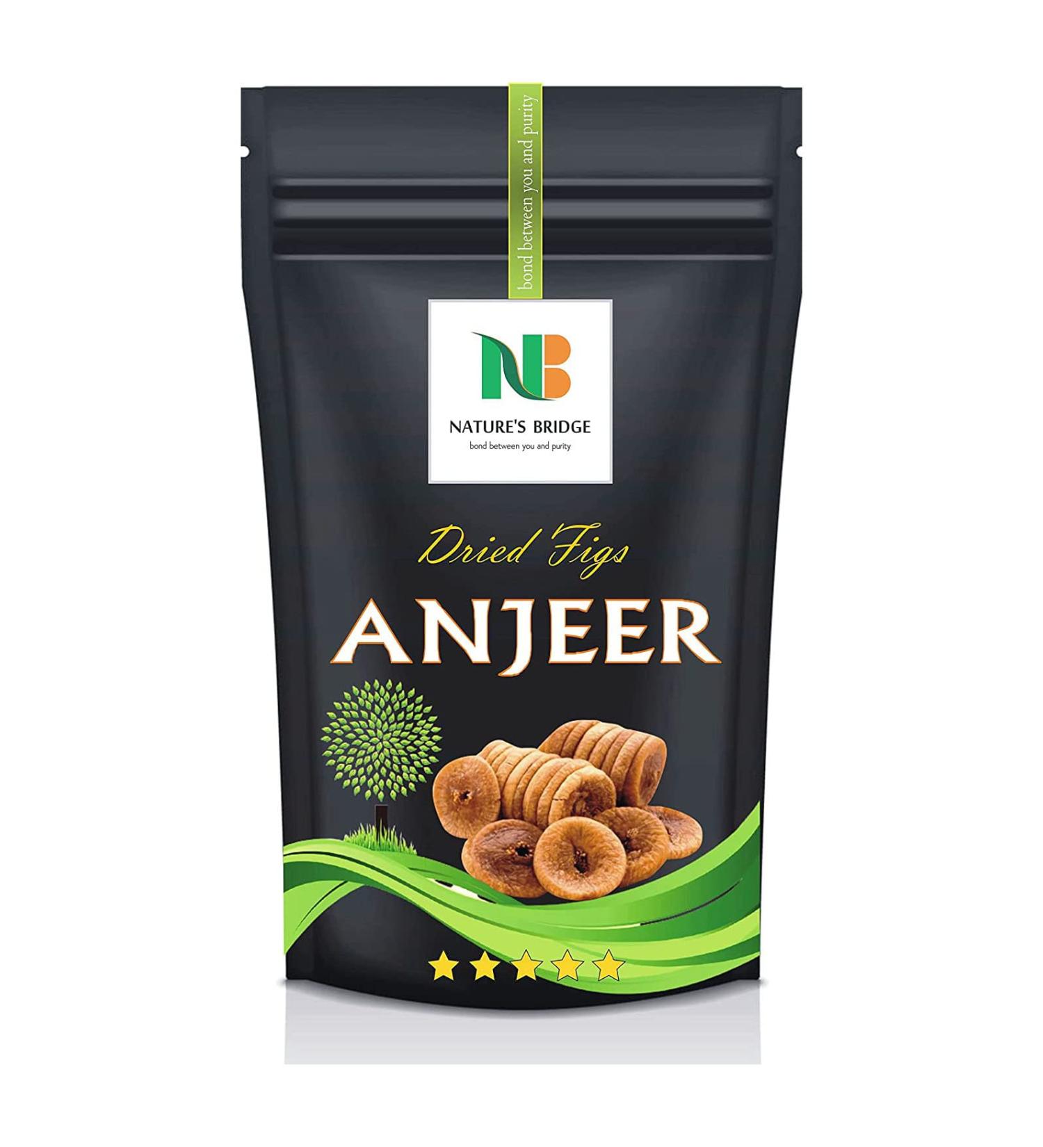 Nature's Bridge Afghani Dry Figs | Anjeer | Dried Figs | Anjir -250 Gm Figs_Packing May Vary - Buy Online on GoSupps.com
