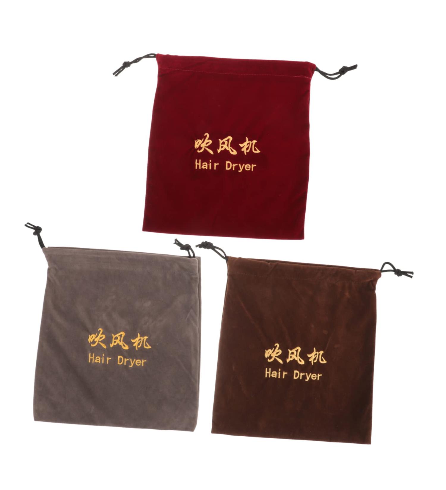 Mikinona 3 Pcs Hair Dryer Storage Bag Hair Dryer Pouch Travel Hair Dryer Travel Makeup Bag Organizer Fabric - Buy Online on GoSupps.com