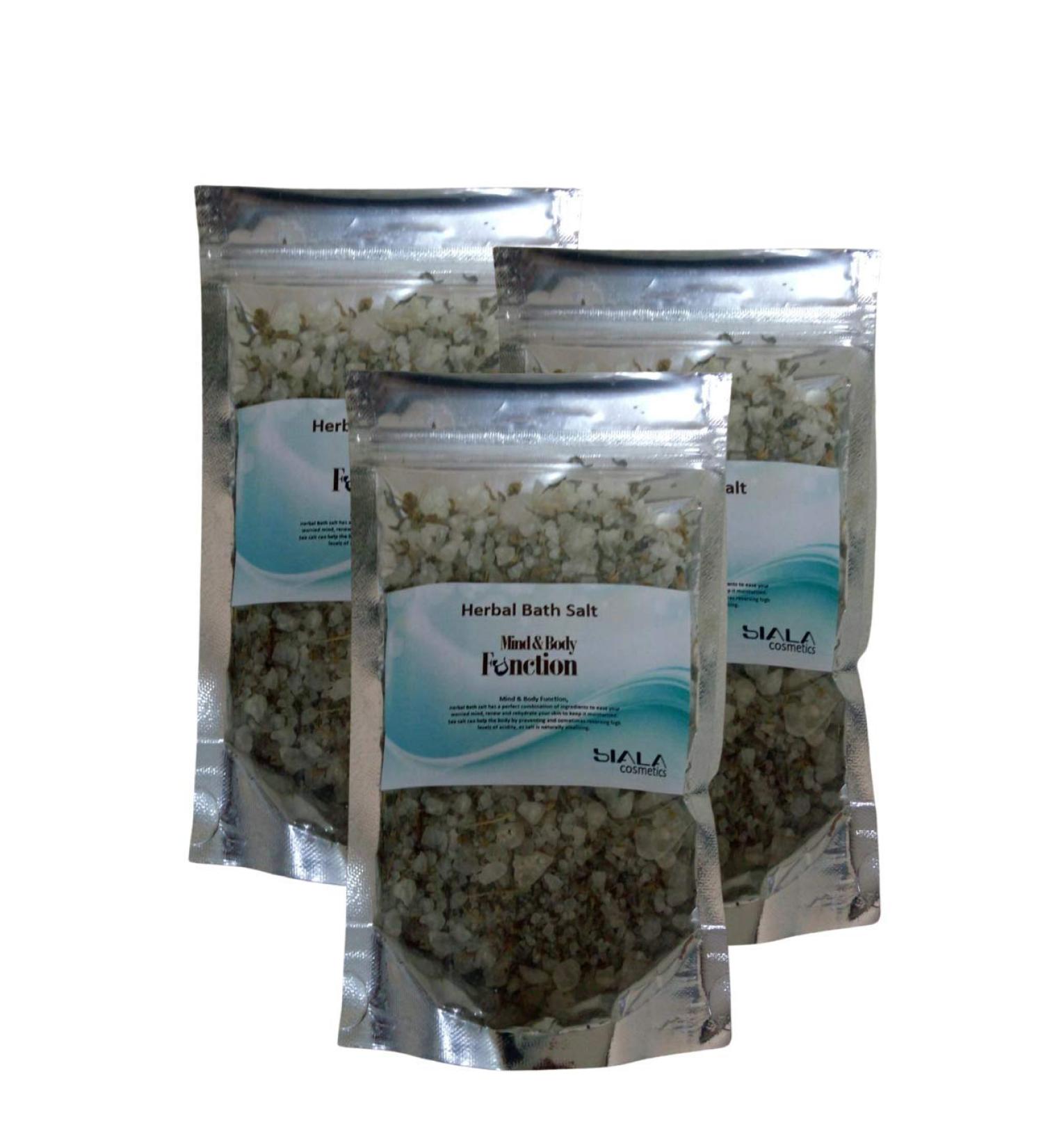 Herbal bath salt with minerals and sea salt Mind and Body Function soften the mind renew and rehydrate your skin 3x250 gr SIALA Cosmetics - Buy Online on GoSupps.com