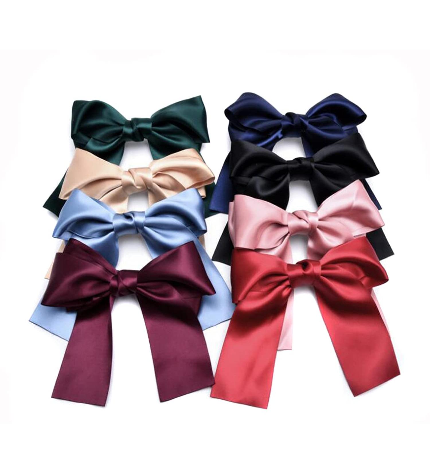 Ericotry 3X Large Satin Hair Loop Clips - Soft & Silky Hair Accessories for Women & Girls (Random Colors) - Buy Online on GoSupps.com