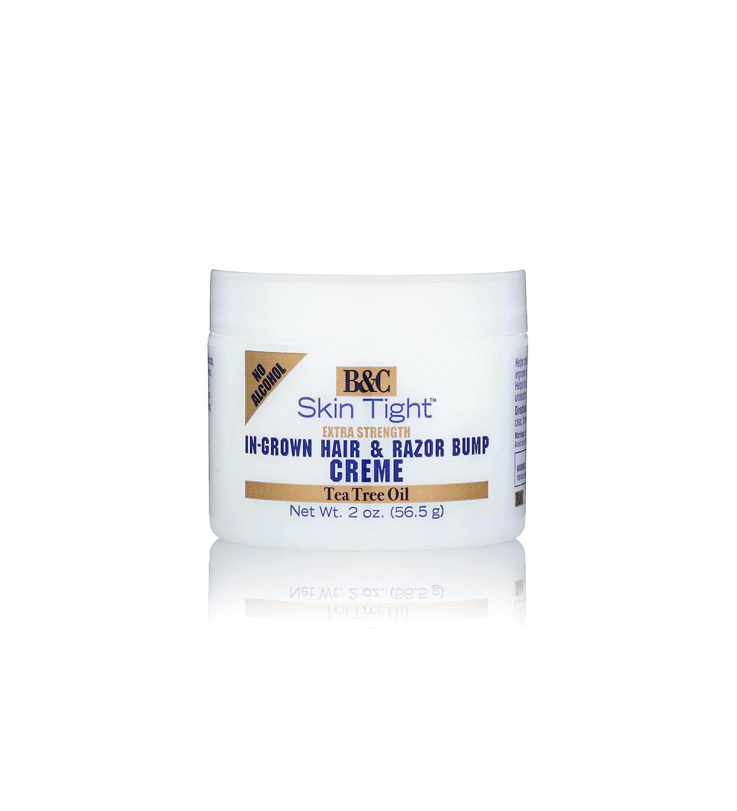 B&C Skin Tight In-Grown Hair & Razor Bump Creme 2oz - Extra Strength Formula | Repair, Heal, Soothe - Buy Online on GoSupps.com