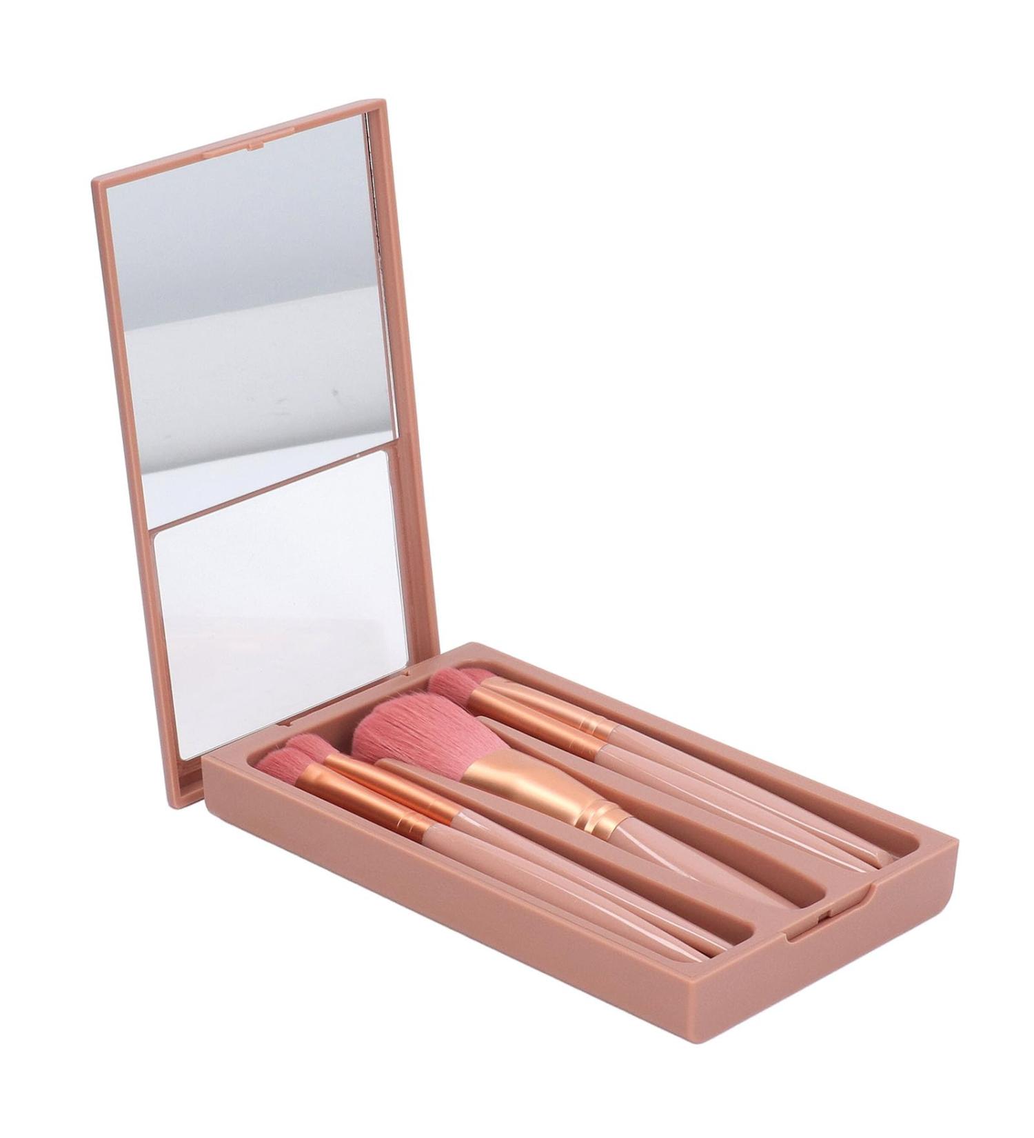 Portable Makeup Brush Set - Soft Lightweight & Skin-Friendly for Beginners & Professionals | International Shipping Available - Buy Online on GoSupps.com