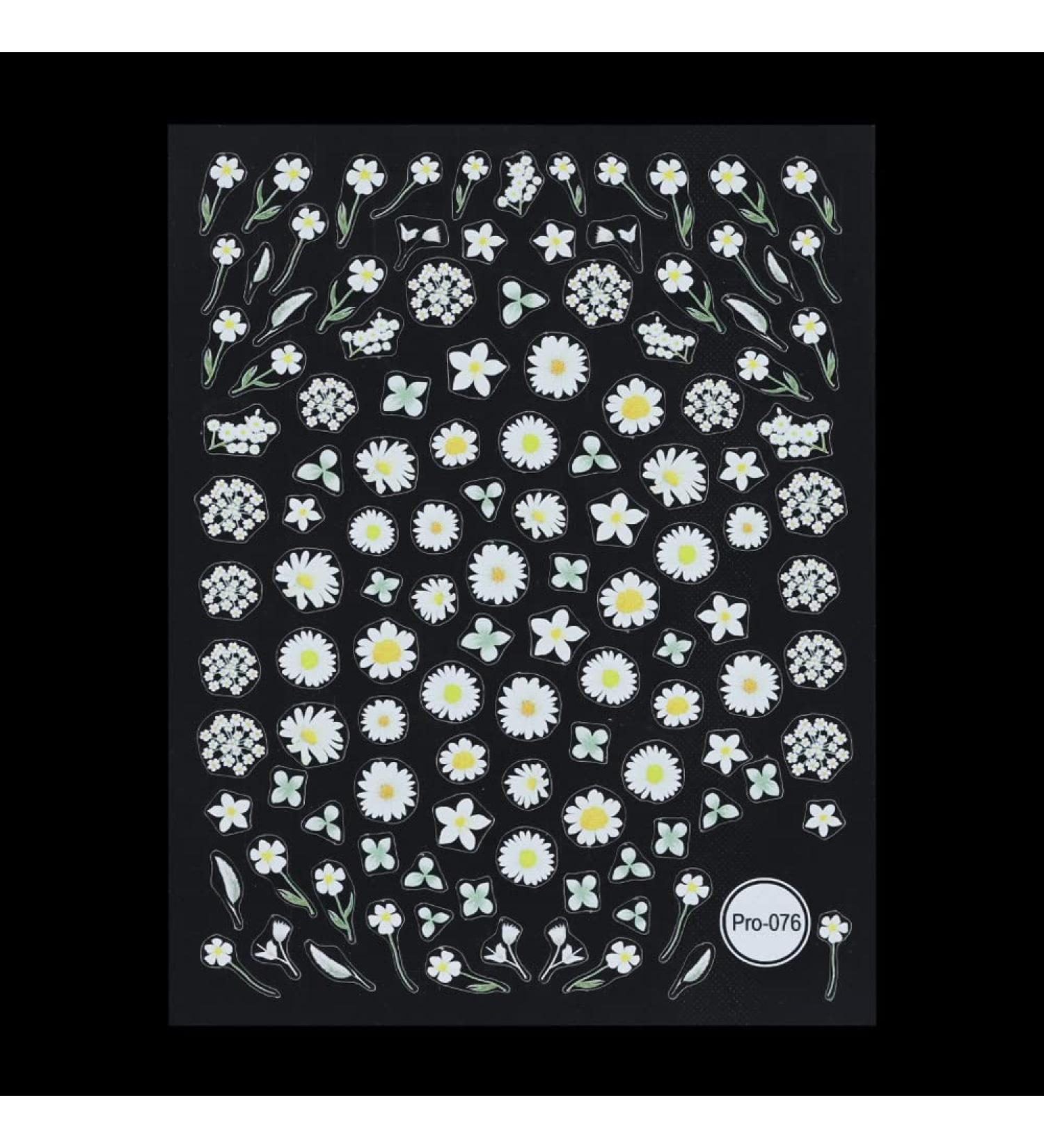 Designs DIY Salon Nail Supplies Self-adhesive Back Glue Nails Sticker for Summer Flowers Nail Sticker Nail Art Sticker Nail Art Decorations(Style 76) - Buy Online on GoSupps.com