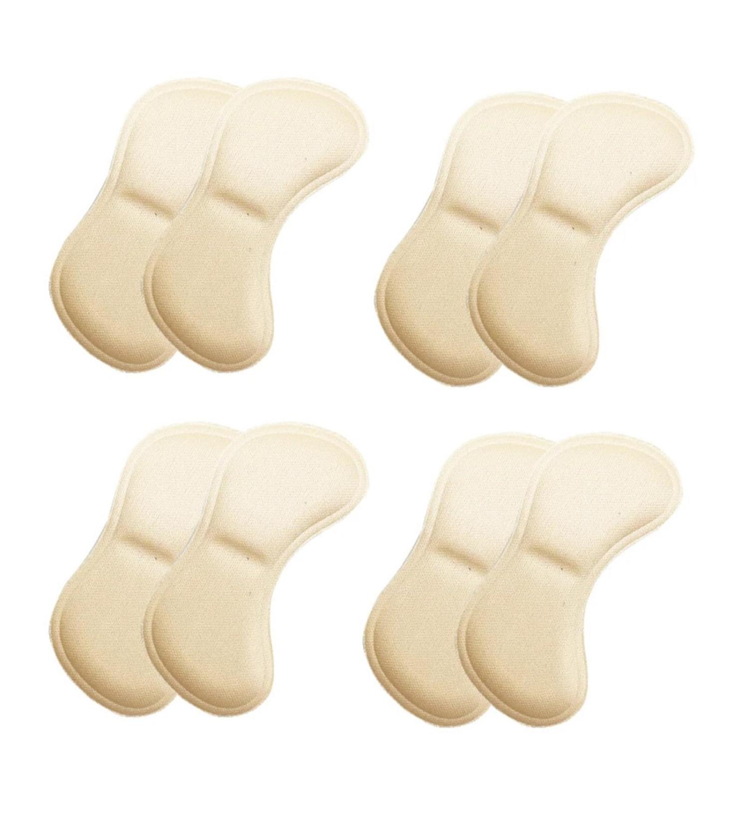 4 Pairs Heel Insoles Pads - Pain Relief Cushions for Feet Care | Adhesive Back Stickers - Ideal Shoe Inserts (Beige - Buy Online on GoSupps.com