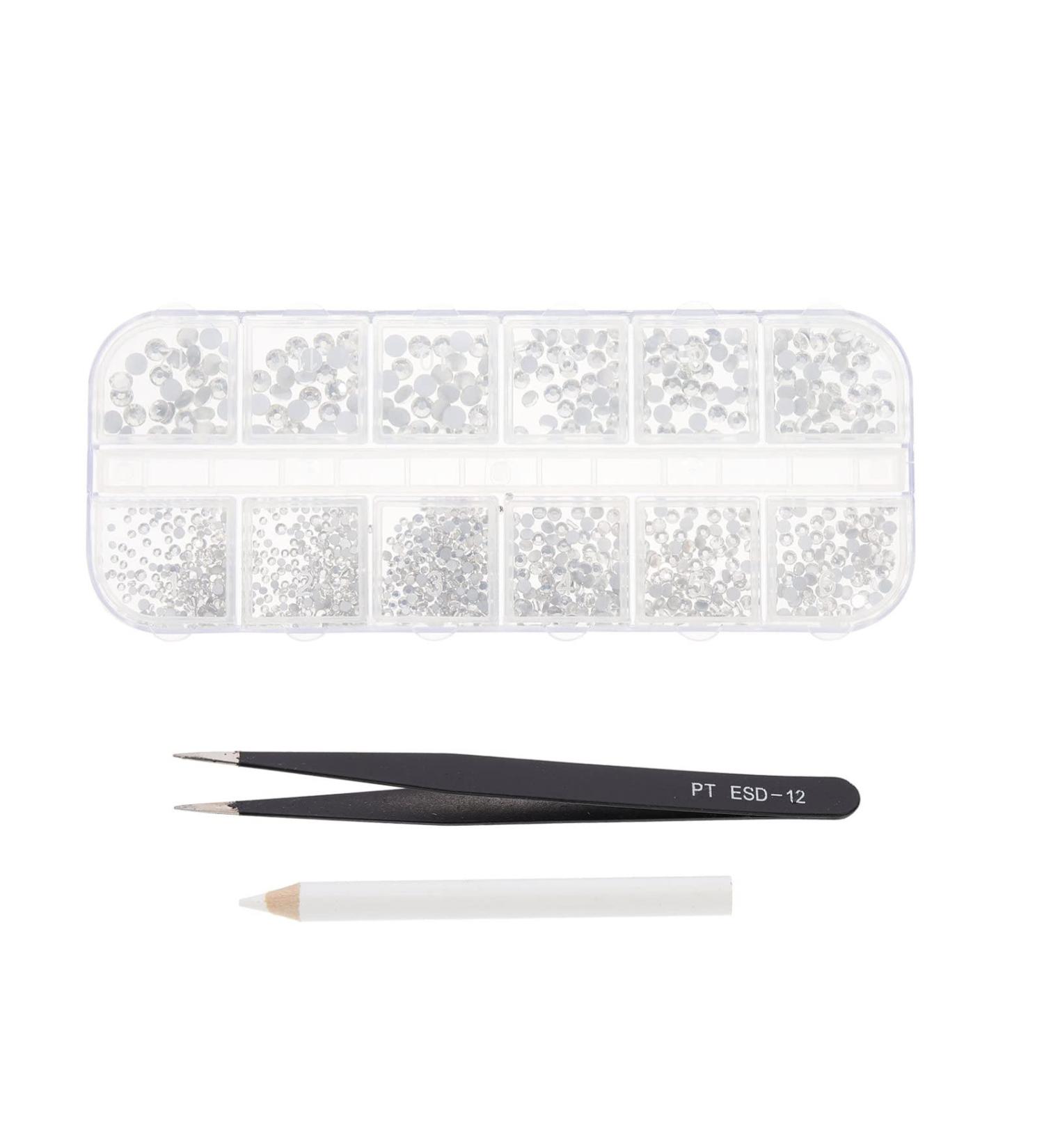 EXCEART 1 Set Makeup Rhinestone Rhinestones Nail Accessories Manicure Tools Nail Patches Diy Manicure Supply Nail Jewelry Decor Manicure Decors White Wooden Rhinestone Nails Acrylic 3d 12.5X0.8cm White - Buy Online on GoSupps.com
