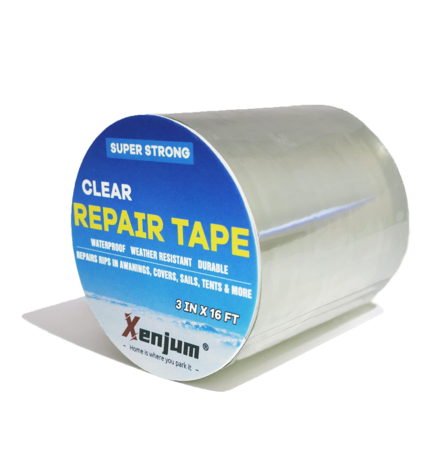 Xenjum Waterproof Fabric Repair Tape - 3 x 16' | Strong Adhesive Tent, RV, Boat, Canvas Repair Kit - Buy Online on GoSupps.com