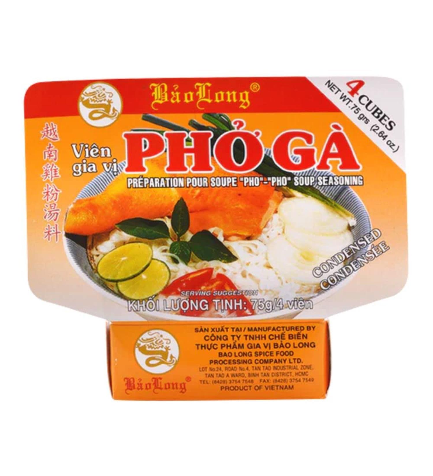 Bao Long Vietnamese Chicken & Beef Pho Soup 75g - Pack of 1 | Authentic Flavor - Buy Online on GoSupps.com