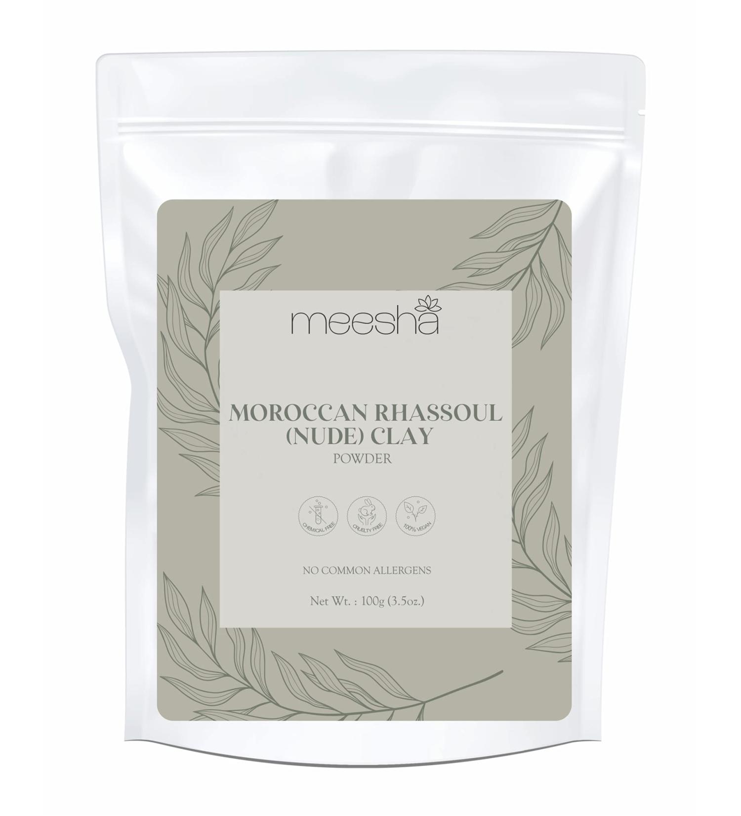 Buy Meesha Moroccan Rhassoul Clay Powder 3.5 oz | Detoxifying Skin & Hair Cleansing | DIY Face Masks Shampoo & Scrubs - Buy Online on GoSupps.com