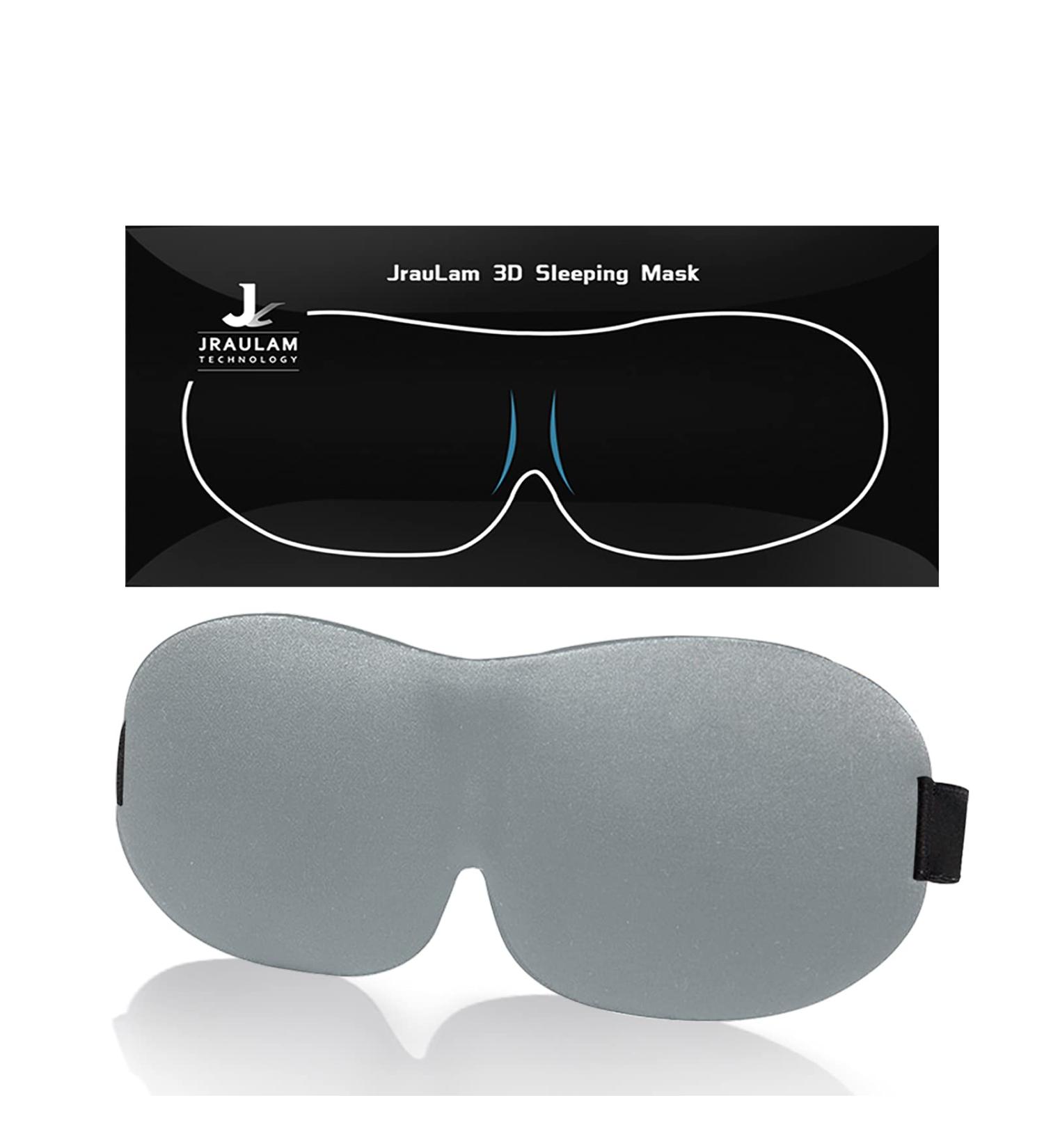JrauLam Eye Mask for Sleeping - Soft and Comfortable Night Blindfold in Gray - Buy Online on GoSupps.com