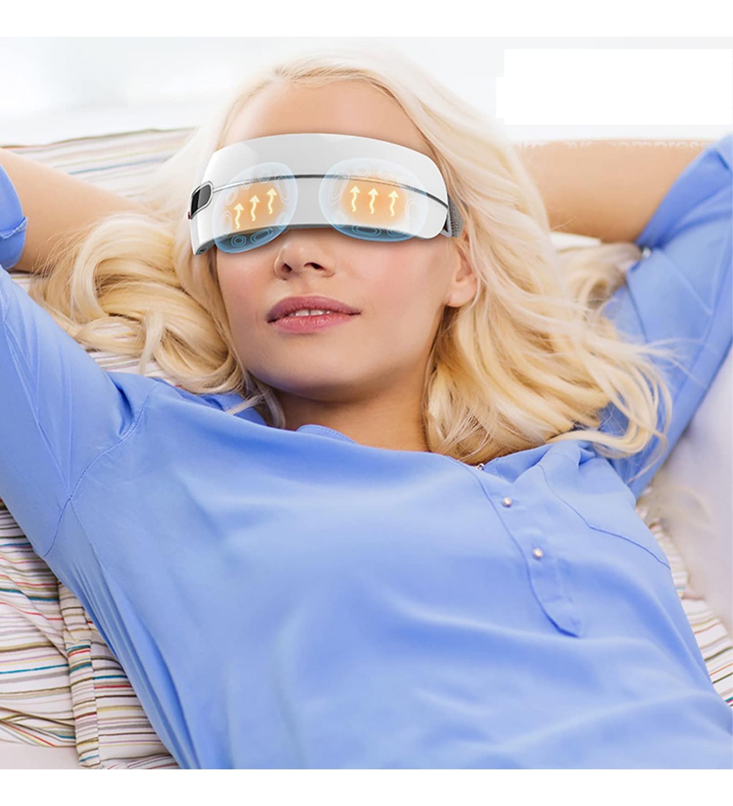 Eye Beauty Instrument - Electric Vibration Eye Mask | 4 Modes Music Hot Compress Removable Silicone Head for Home & Office - Buy Online on GoSupps.com