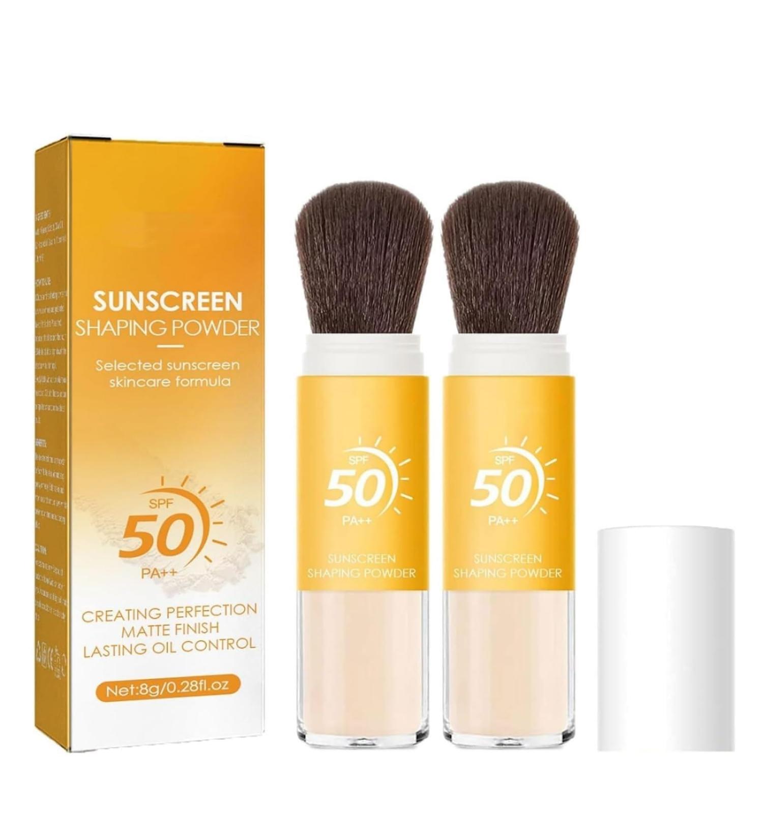Mineral Sunscreen Setting Powder Sunscreen Foundation SPF 50 PA++ Oil Control Natural Matte Finish Long-Lasting Lightweight Breathable Sunscreen Powder - Buy Online on GoSupps.com