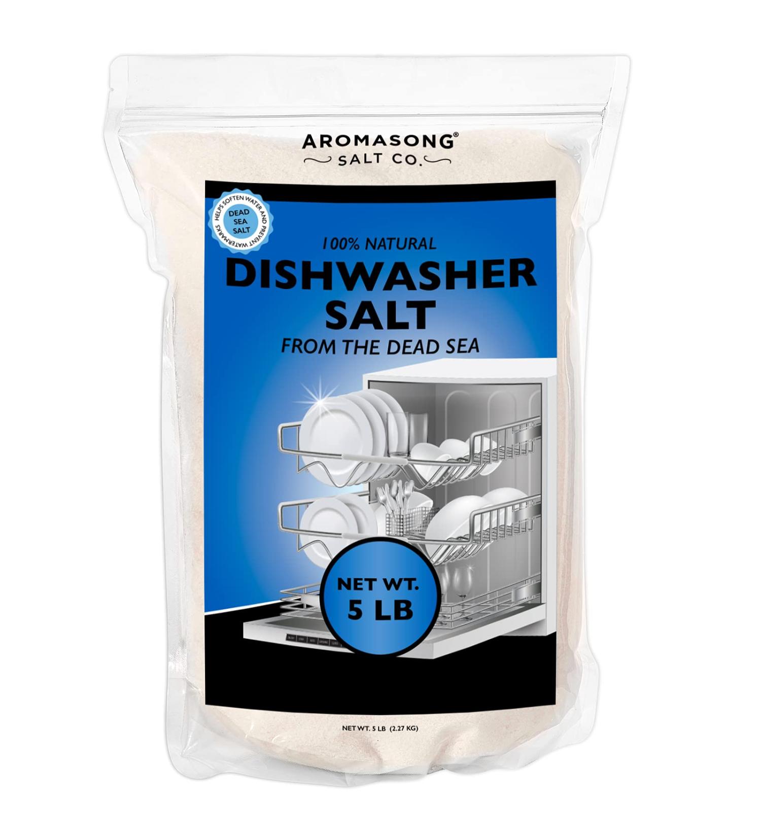 Aromasong Dishwasher Salt - Natural Water Softener for Cleaner Dishes - 5lb Pack - Buy Online on GoSupps.com