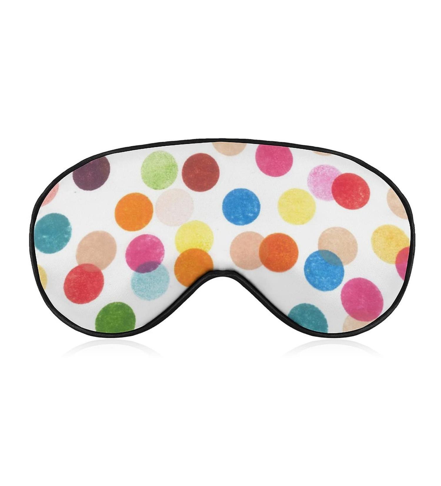 Colorful Dot Sleep Mask for Women | Adjustable Eye Shades Cover with Elastic Strap - Perfect for Travel & Relaxation - Buy Online on GoSupps.com