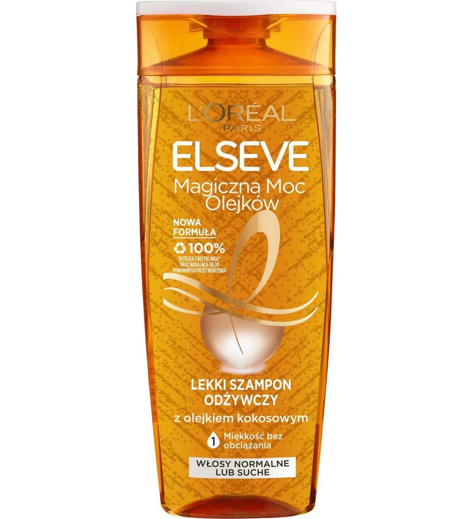  L'OR AL L'Or al Paris Hair Care Elseve Magic Power Light Oils Nourishing Shampoo with Coconut Oil for Normal or Dry Hair 400ml - Buy Online on GoSupps.com