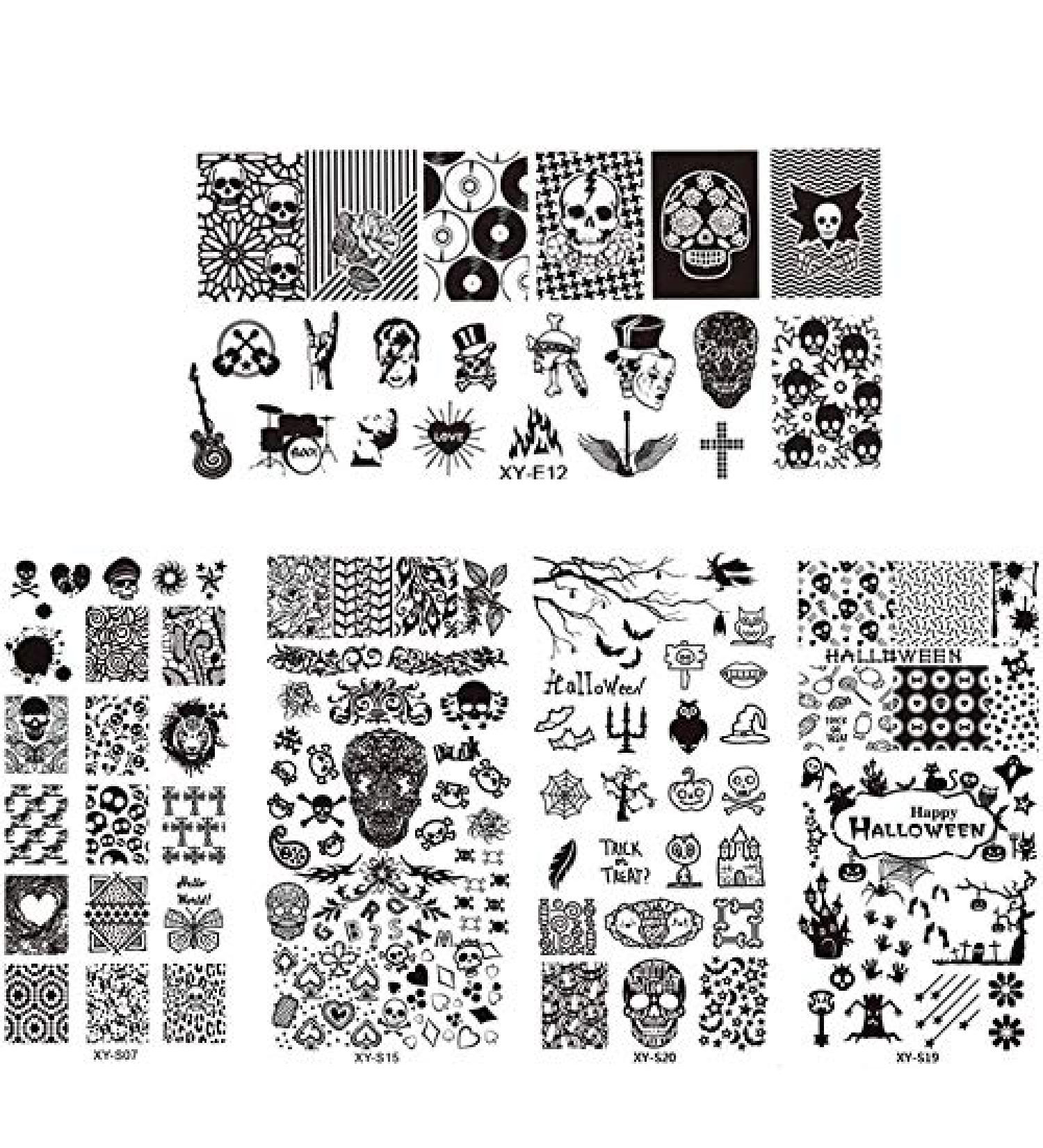 Homo Trends 5Pcs Halloween Nail Stamping Kit | DIY Nail Art Templates for Spooky Manicures - Buy Online on GoSupps.com