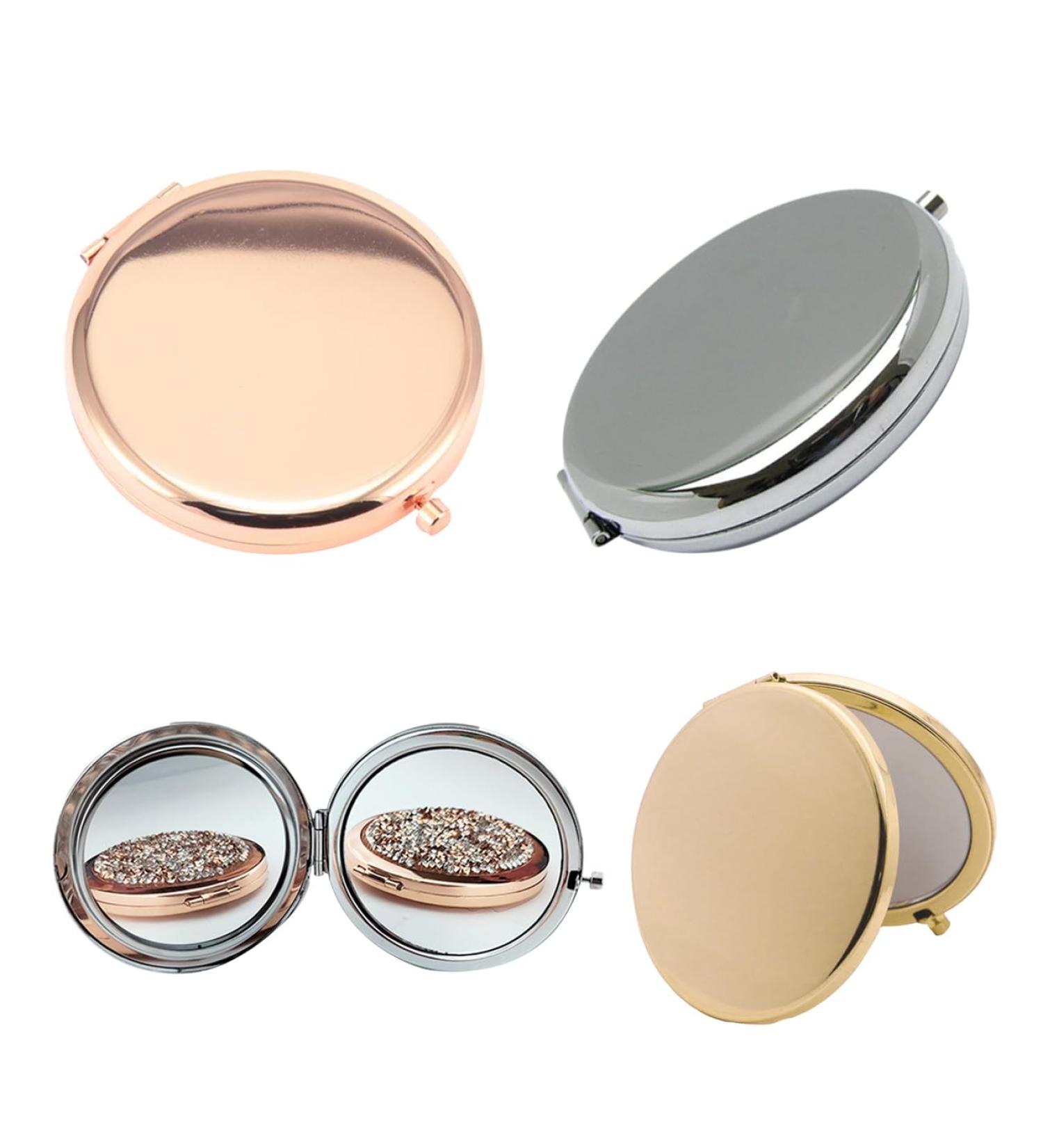 Traziewell Gold Mirror Compact for Women and Girls Unique Travel Makeup Mirrors Portable Double Sided Small Folding Mirror JZ000123 Jz000123 Three Seats - Buy Online on GoSupps.com