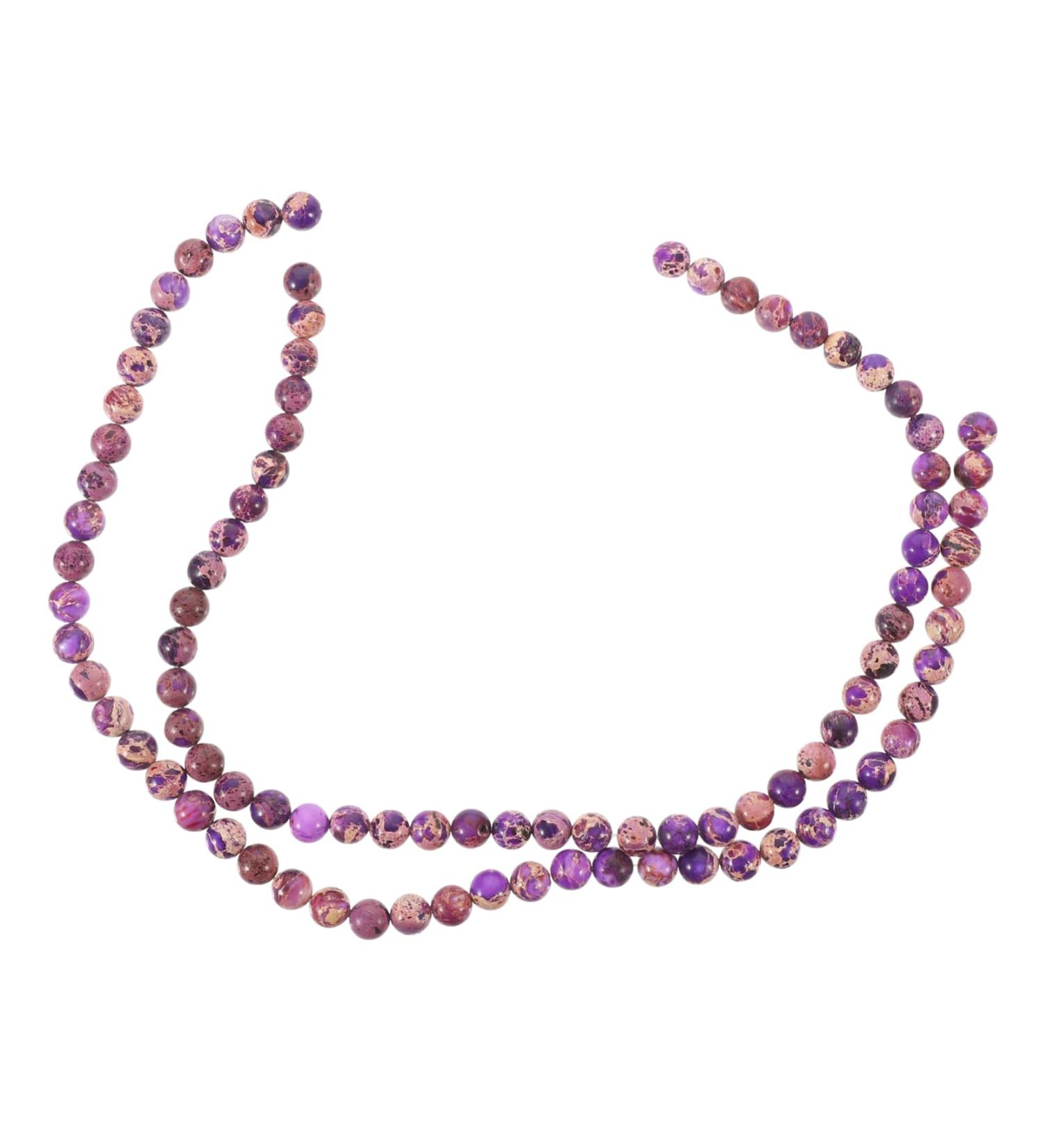 COHEALI 2pcs Beads Stone Beaded Bracelet Beaded Necklace Bead Bracelet Beaded Decor Beaded Jewelry Stone Jewelry Purple 0.80X0.80X0.80CM - Buy Online on GoSupps.com