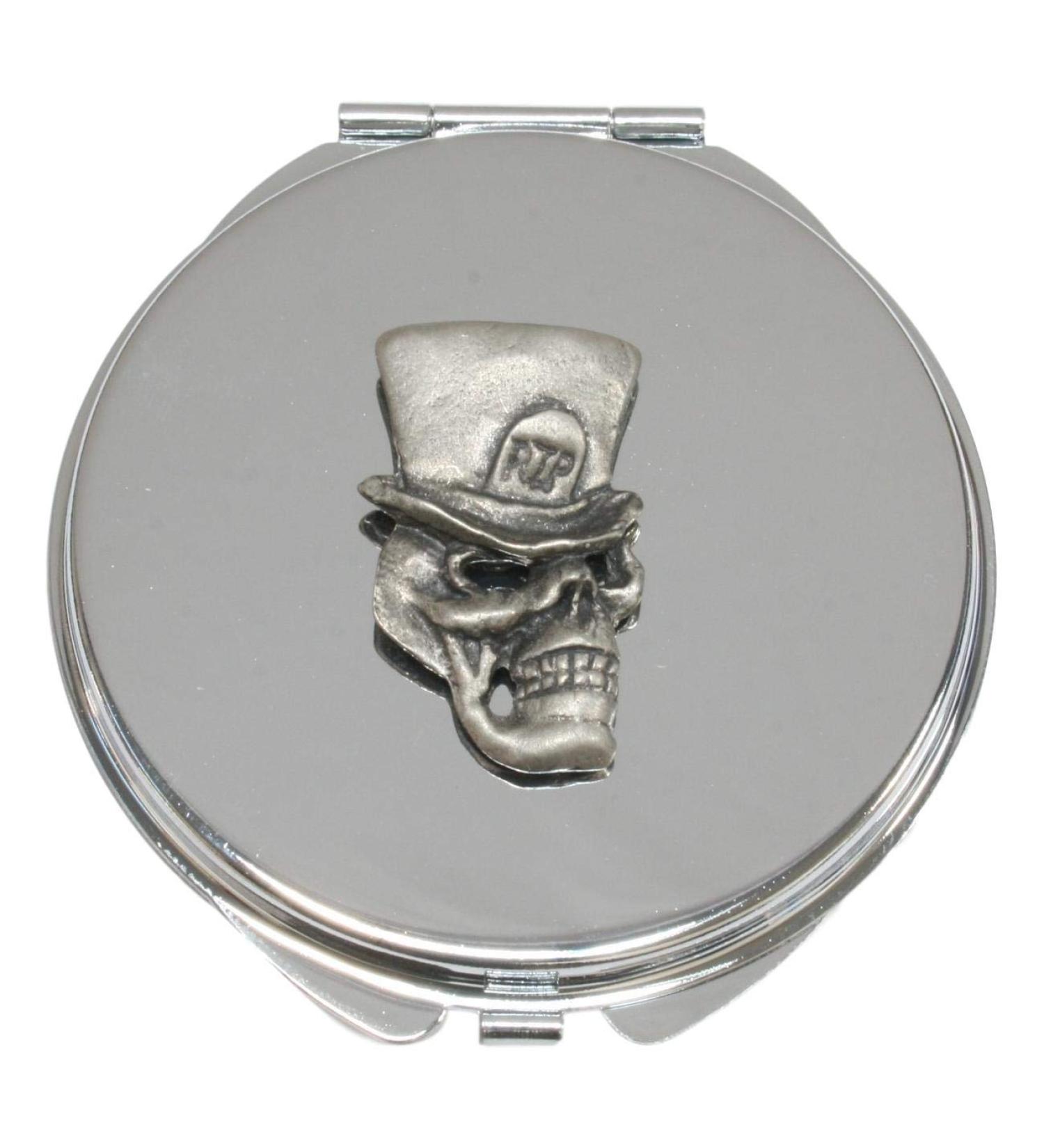 RIP Skull Compact Mirror Handbag Gift With Free Engraving 413 - Buy Online on GoSupps.com