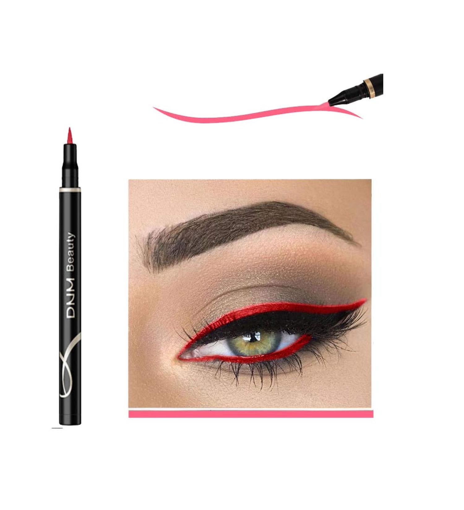 Waterproof Neon Cat Eye Liquid Eyeliner in Red - Long-lasting Makeup Tool for Colorful and Defined Eyes - Buy Online on GoSupps.com