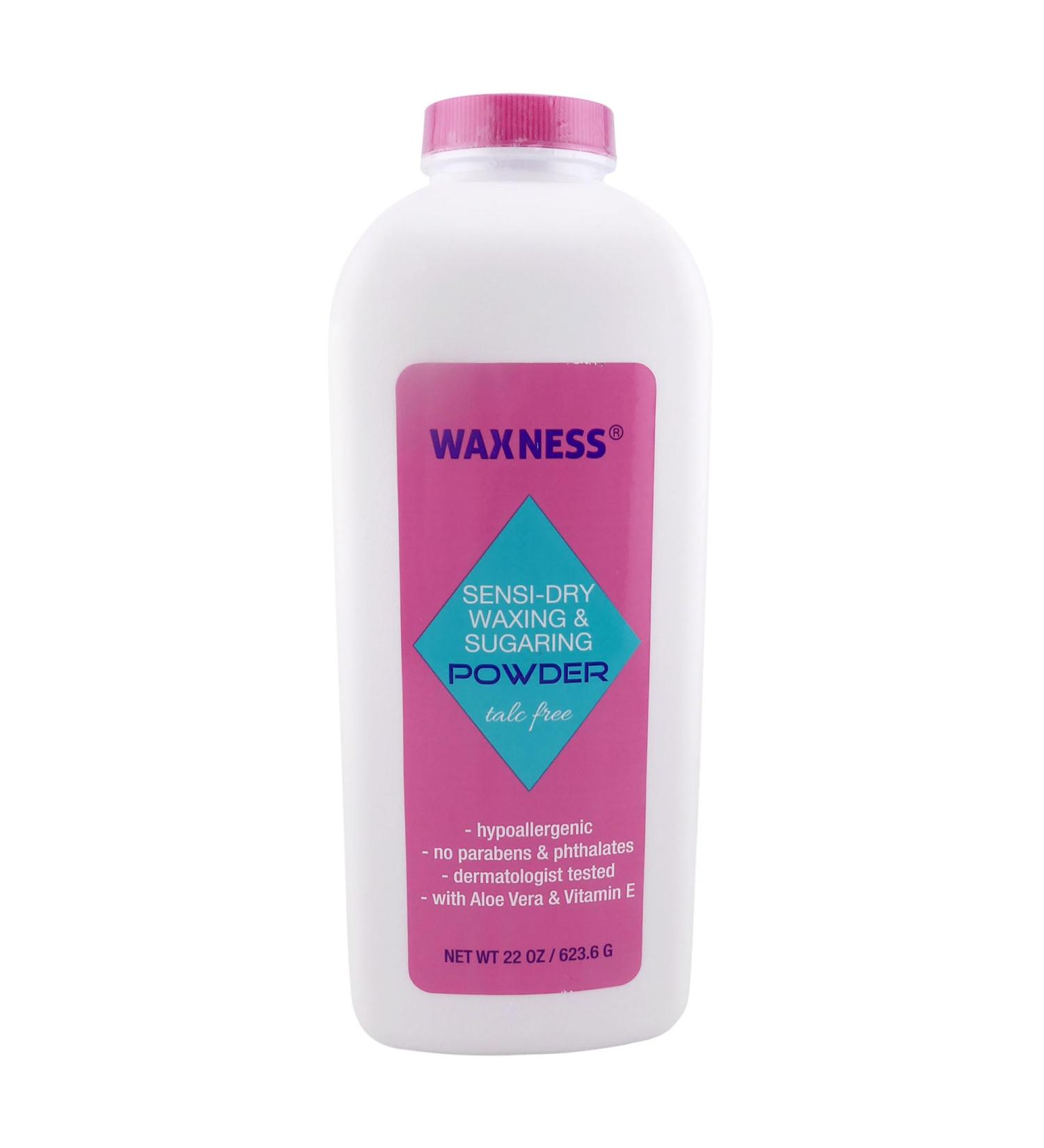 Waxness Sensi-Dry Waxing & Sugaring Powder 22 Oz - Premium Hair Removal Fast Drying Perfect for Sensitive Skin - Shop Internationally - Buy Online on GoSupps.com
