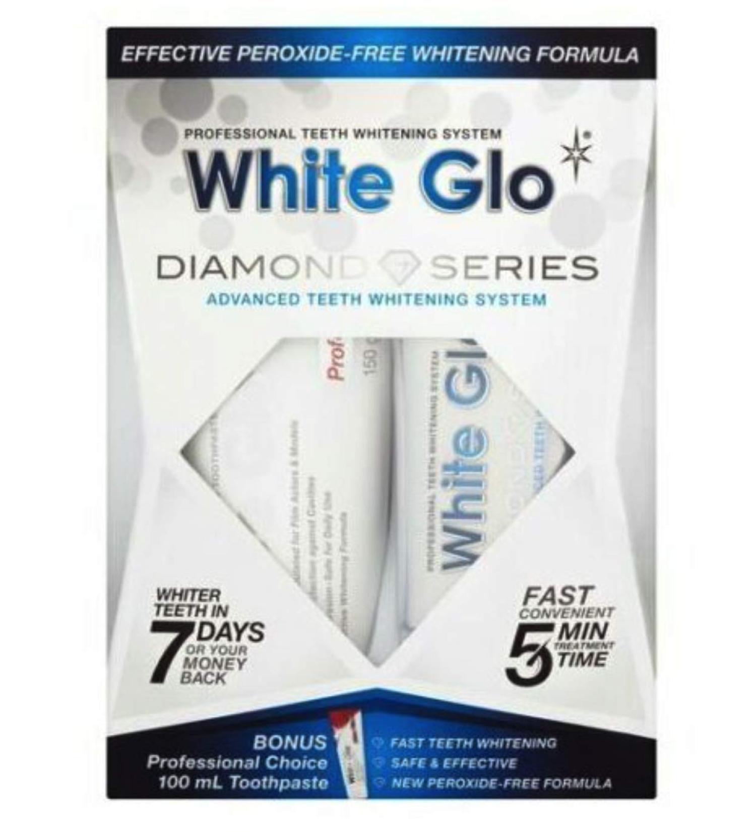 White Glo Diamond Series Teeth Whitening Systems - Bleaching Set Gel & Paste 50ml + 100ml | Buy Online Australia - Buy Online on GoSupps.com
