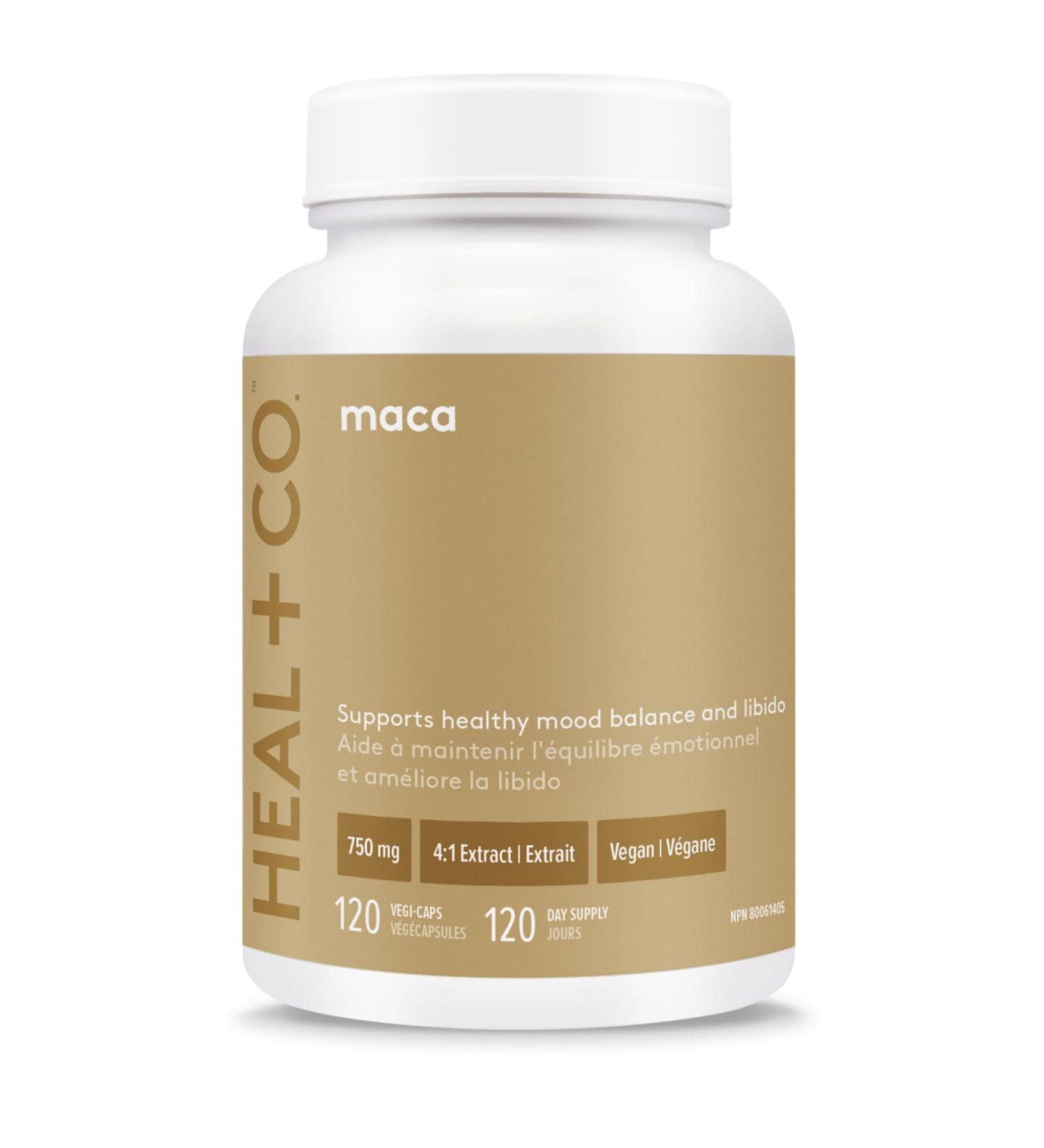 Heal + Co. Organic Maca | High Potency 4:1 Extract 3 000 mg | Mood + Libido | 120 x 500 mg Capsules - Buy Online on GoSupps.com