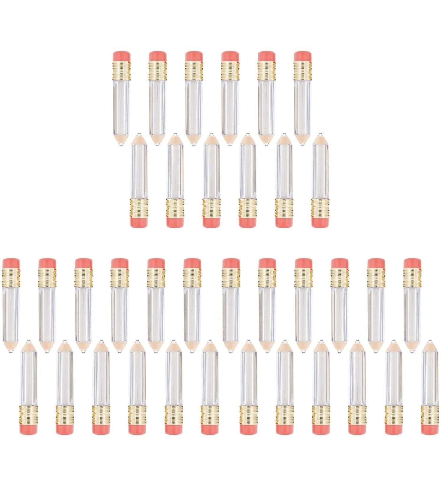 FRCOLOR 36 Pcs Empty Lip Gloss Tubes - Pencil Shaped Mini Refillable Bottles for DIY Cosmetics - 1 Ounce Pack for Women and Girls - Buy Online on GoSupps.com