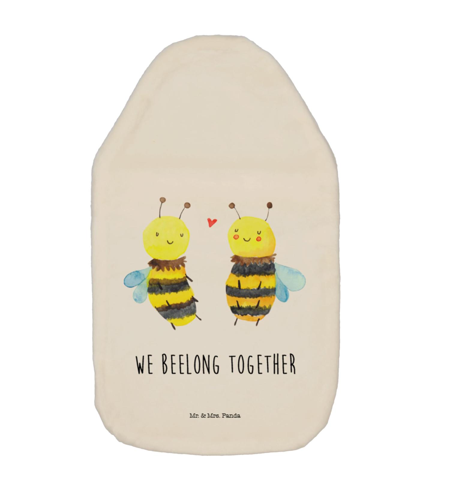 Mr. & Mrs. Panda Warm Bottle - Bee in Love | Gift Hot Water Bottle with Cover | Children's Heat Cushion & Bumblebee Design - Buy Online on GoSupps.com