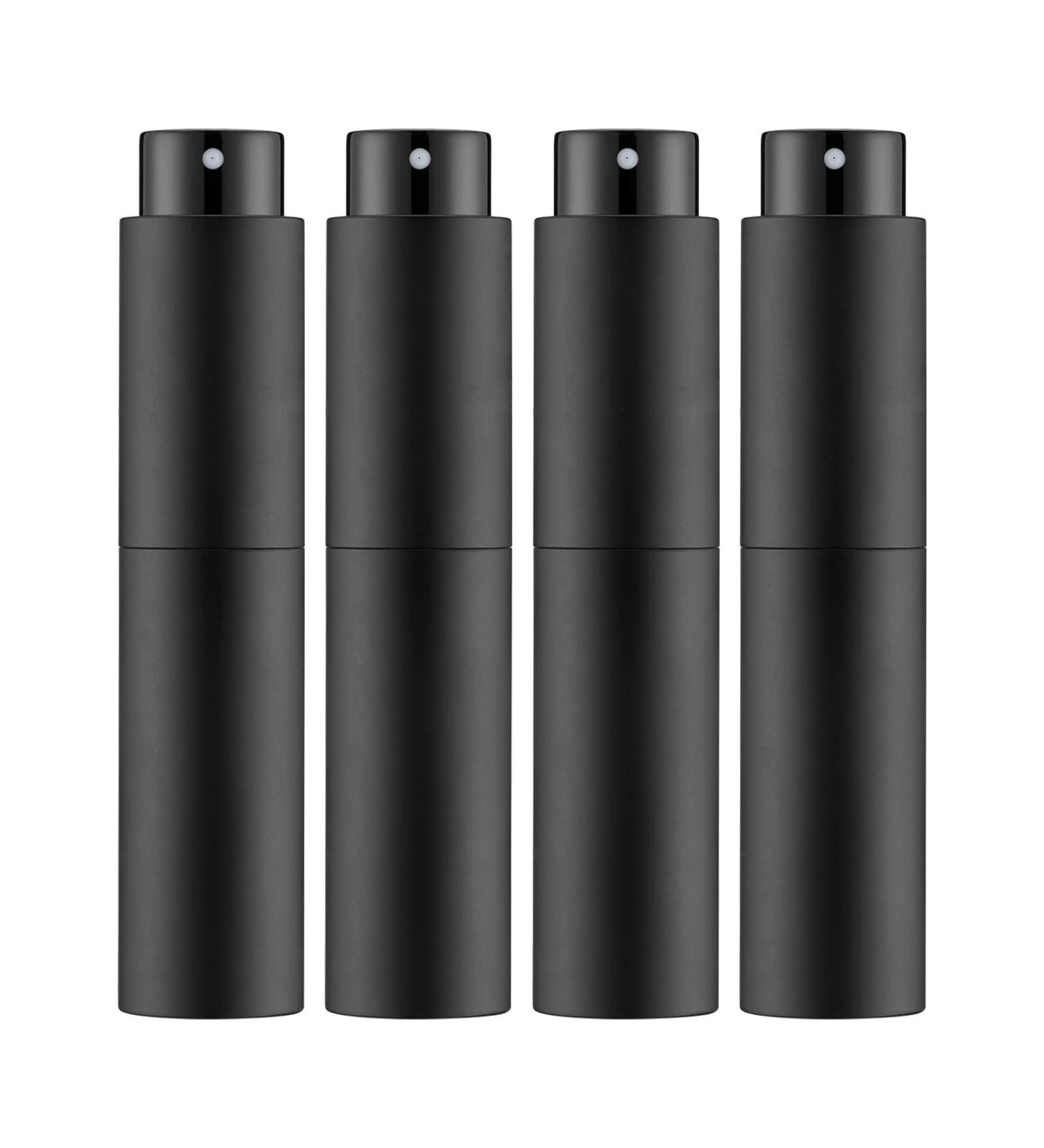 Tekson 4PCS 10ML Perfume Atomizer Travel  Refillable Cologne Containers  Dispenser Spray Empty Bottle for Mini Sprayer Size (Black) 4 black black-4pcs - Buy Online on GoSupps.com