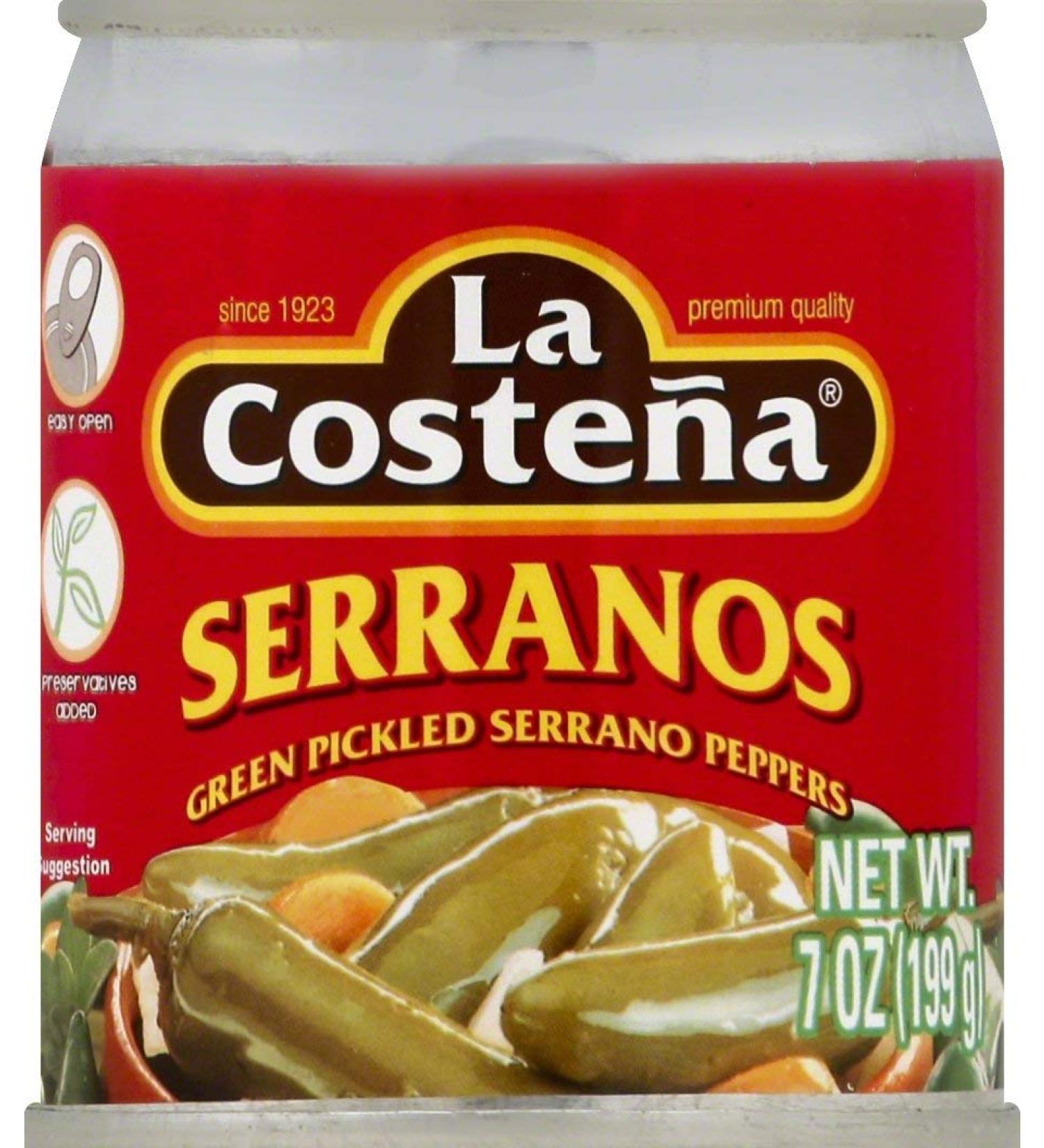 LA COSTENA Pepper Serrano, 7 OZ