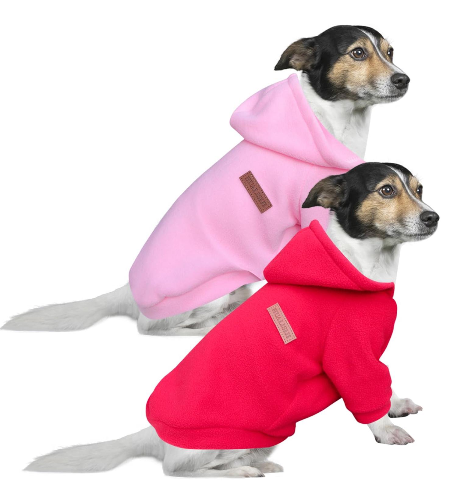 Huisalisiji 3XL Christmas Dog Sweater - Soft & Lightweight Chihuahua Sweatshirt (Pink & Red 2PCs) | Warm Holiday Apparel for Dogs - Buy Online on GoSupps.com