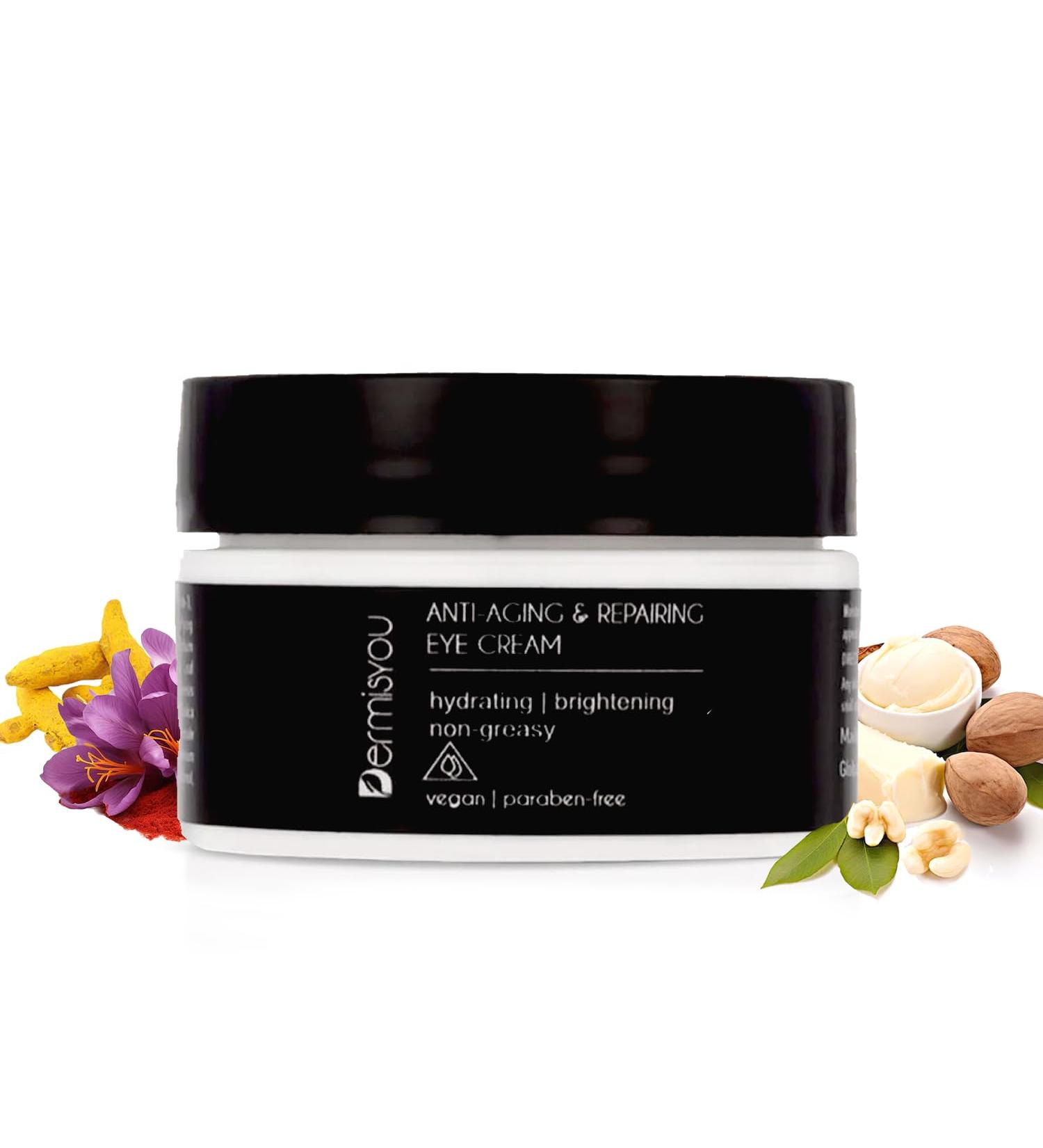 Anti-wrinkle Eye Cream with Saffron | Moisturizing Hydrating Brightening | Non greasy Fast Absorbing Formula | Fights Wrinkles & Fine Lines | Reduces Dark Circles & Pigmentation | 5 oz - Buy Online on GoSupps.com