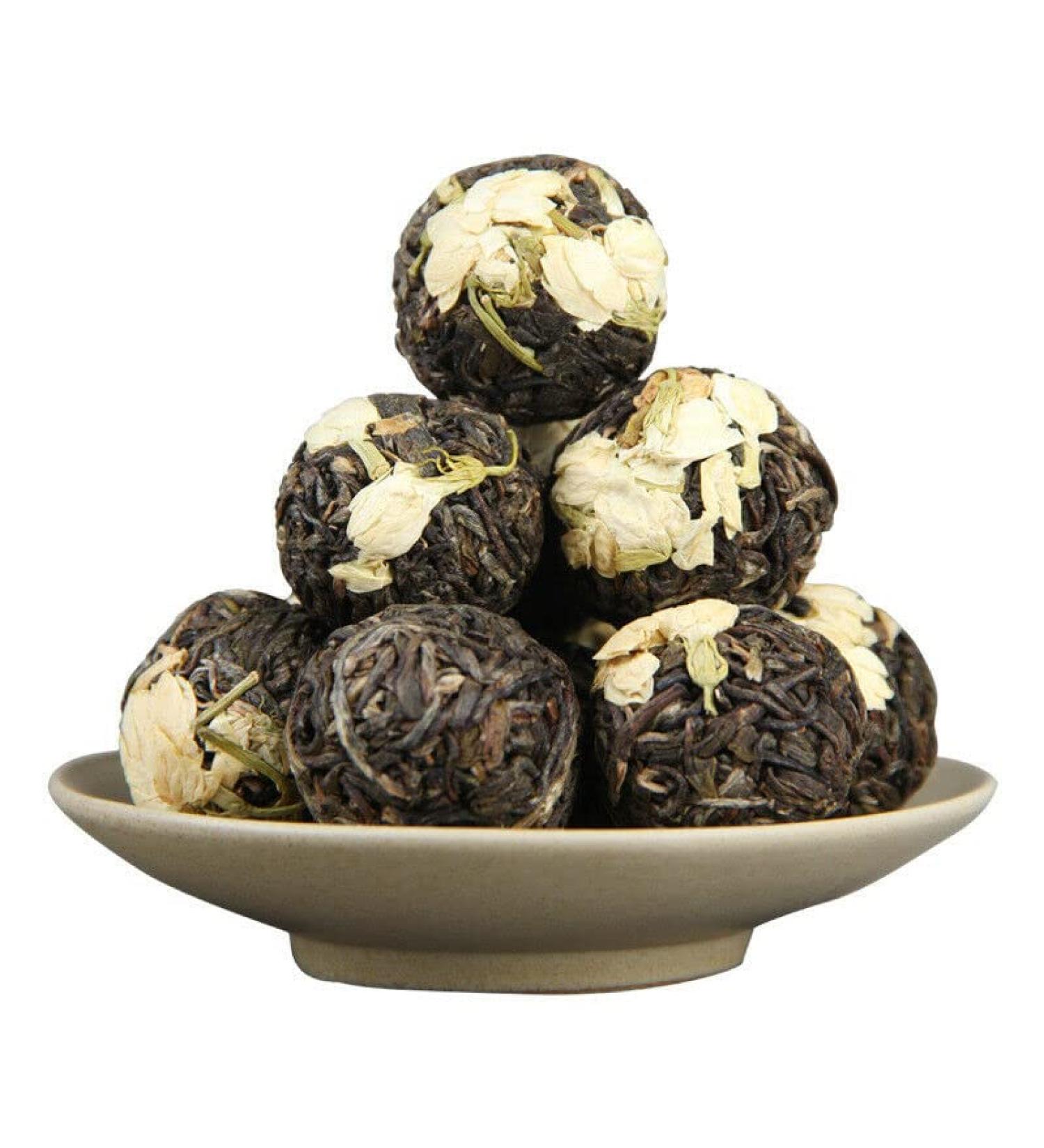 HELLOYOUNG 500g Th Pu'er au jasmin naturel chinois Dragon Pearl Aliment vert biologique pr sentant un go t fort mais doux Th pu-erh Pu'er Tea - Buy Online on GoSupps.com