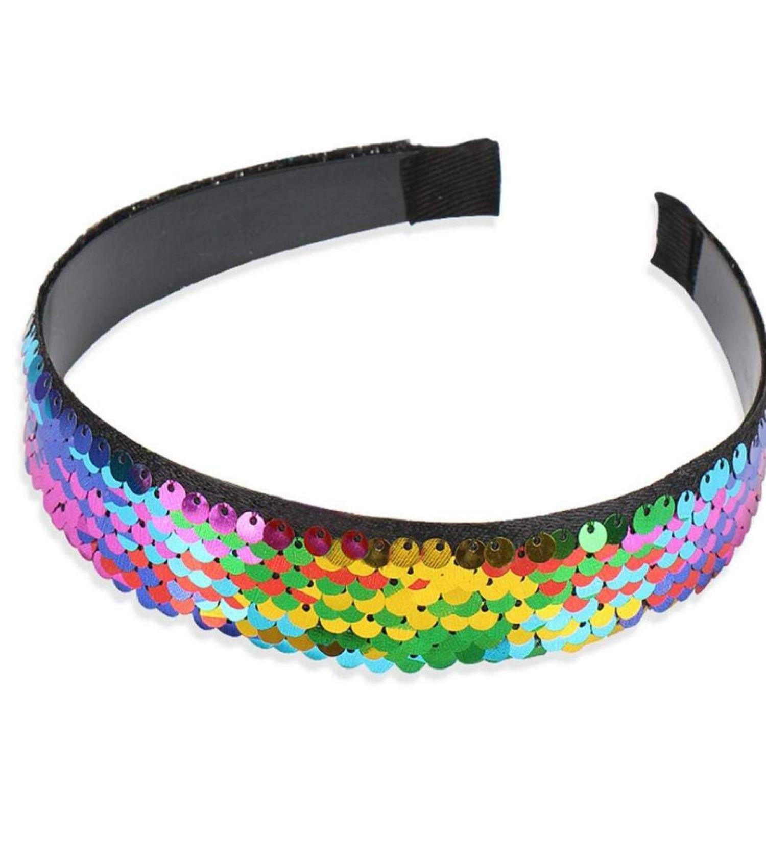 Reversible Sequin Headbands Color Changing Flip Sequin Headbands Bling Glitter Sparkly Fashion Headband Magic Alice Hair Band Hair Accessories For Women Girls - Buy Online on GoSupps.com