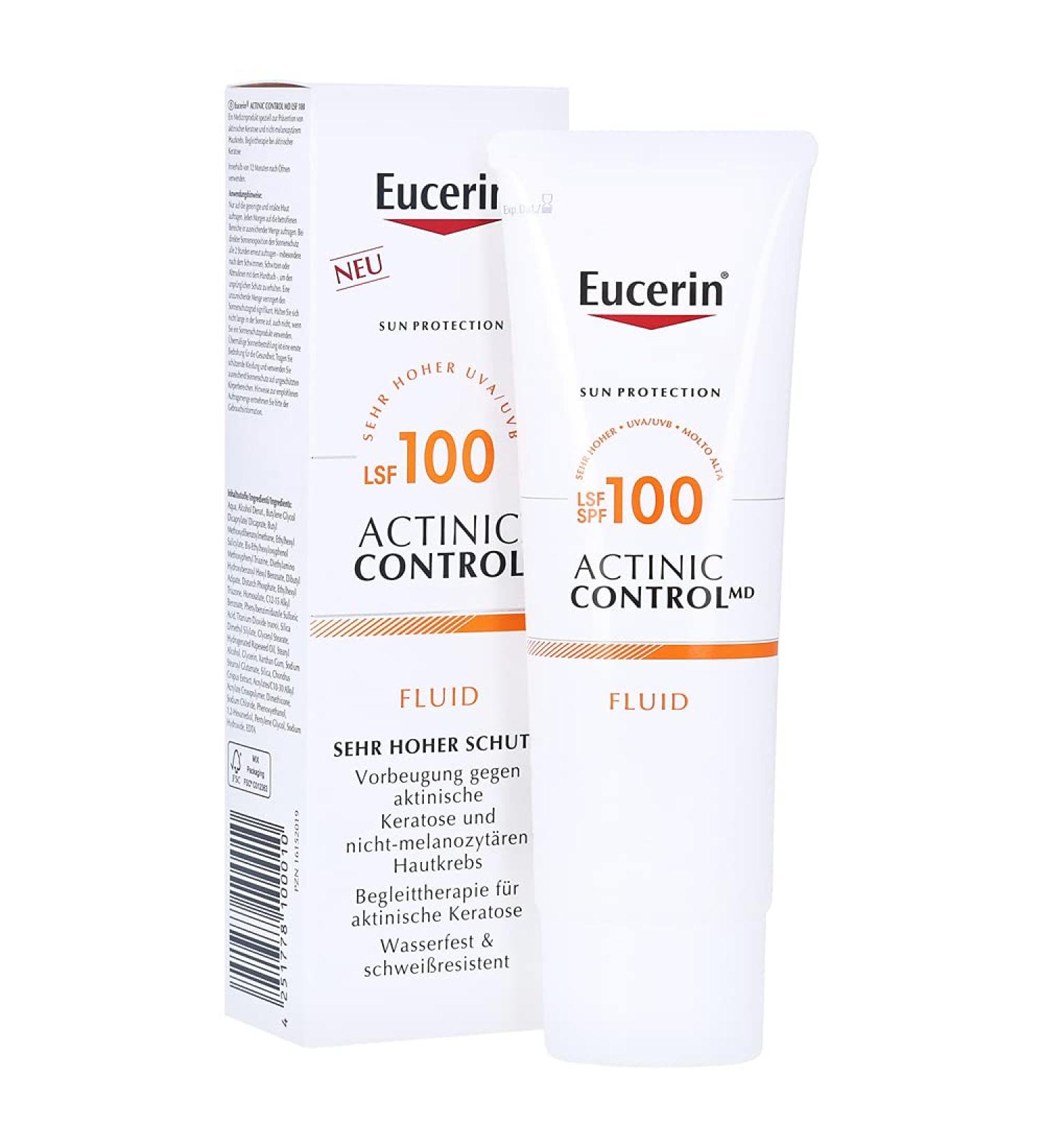 Eucerin Sun Actinic Control SPF100 Fluid Protezione Cheratosi Attinica 80ml