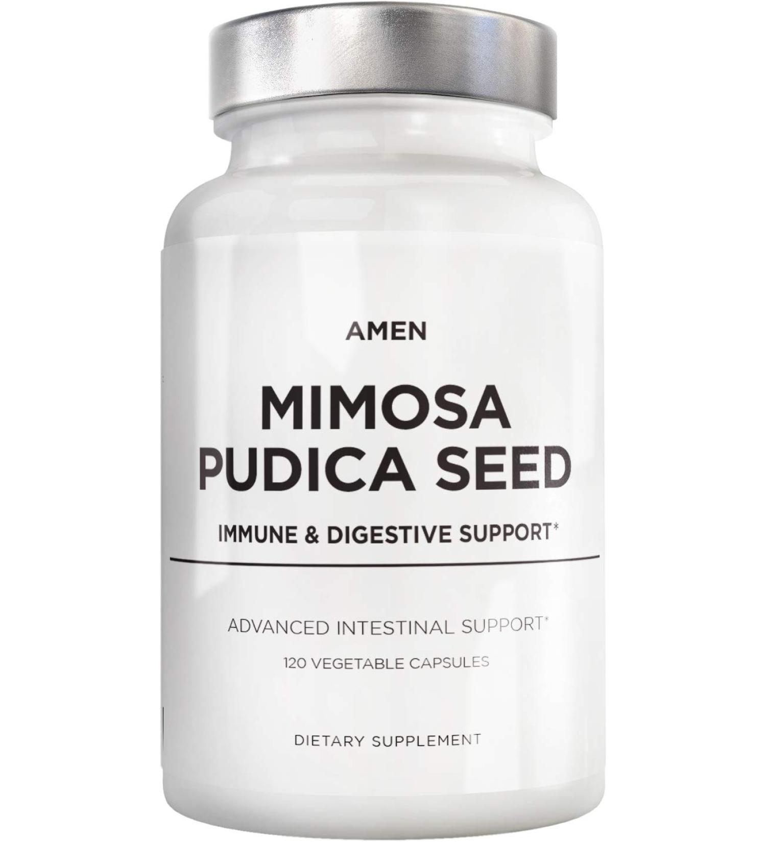 Organic Mimosa Pudica Seed Capsules - 2 Month Supply - Vegan Supplement - Non-GMO - 120 Capsules - Buy Online on GoSupps.com