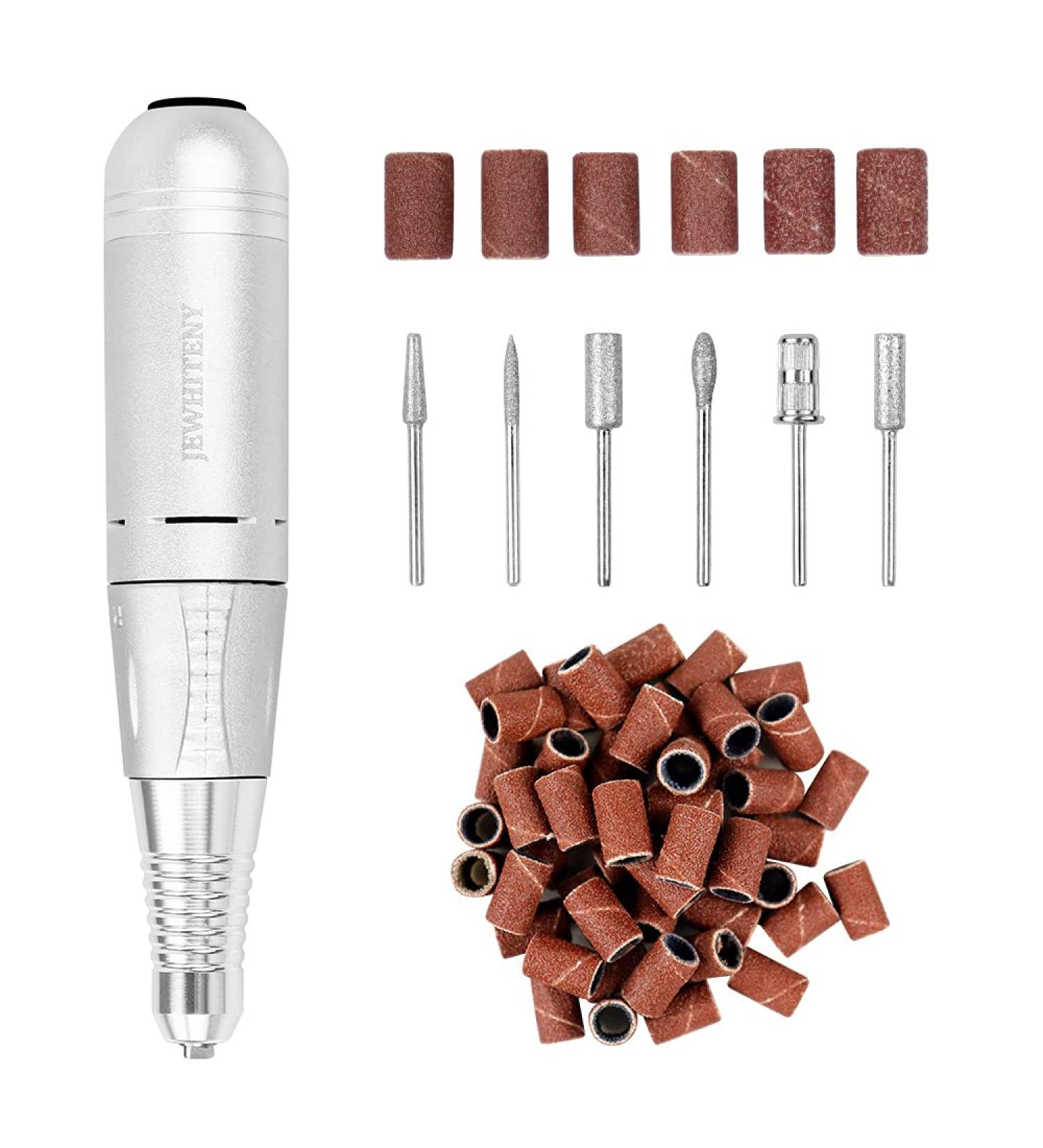 Professional 35000 RPM Portable Electric Nail Drill Machine Kit for Manicure and Pedicure | Includes Sanding Bands for Acrylic Gel Nails - 1 Count - Buy Online on GoSupps.com